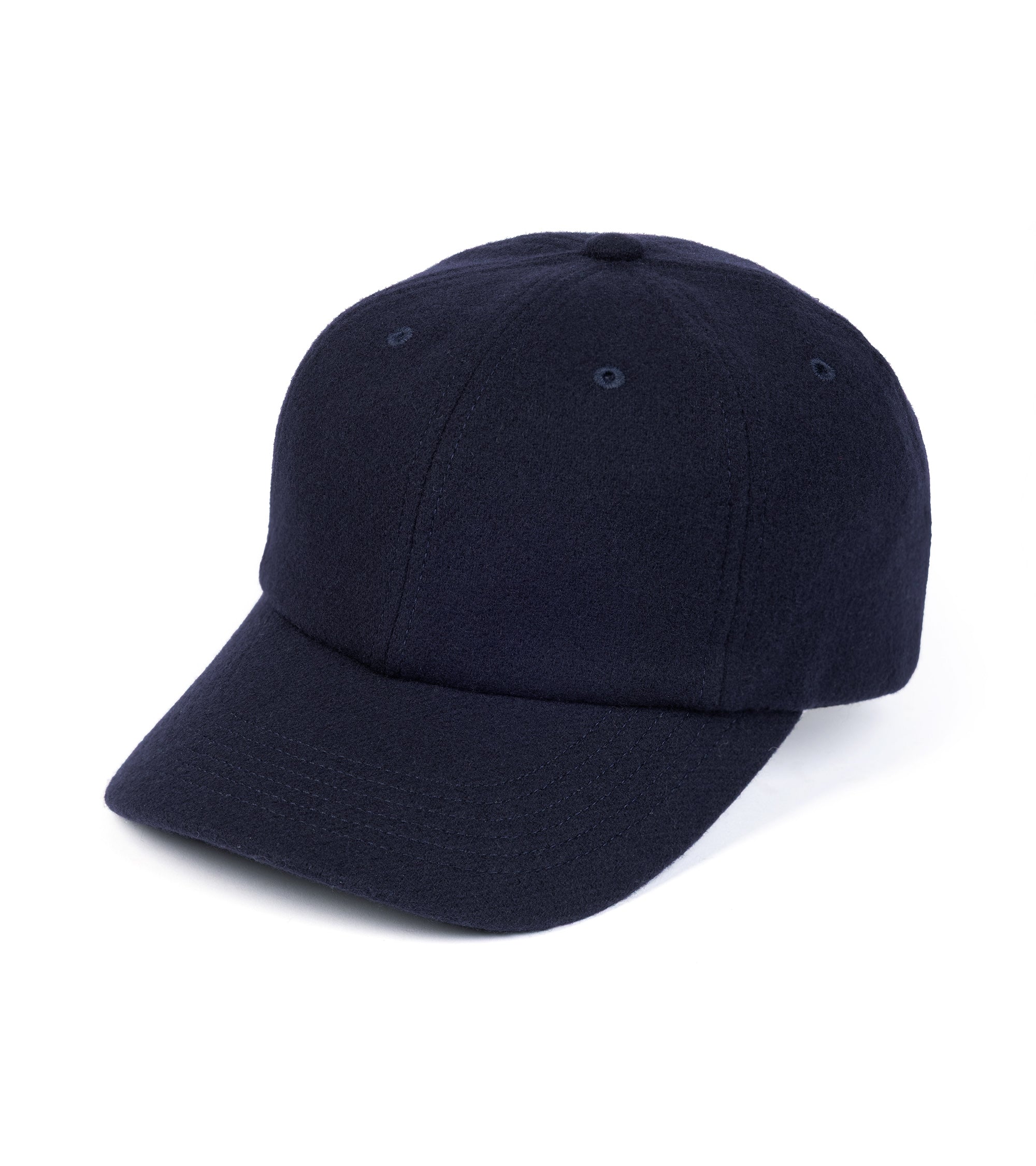 Trunk Wool Flannel Baseball Cap: Navy