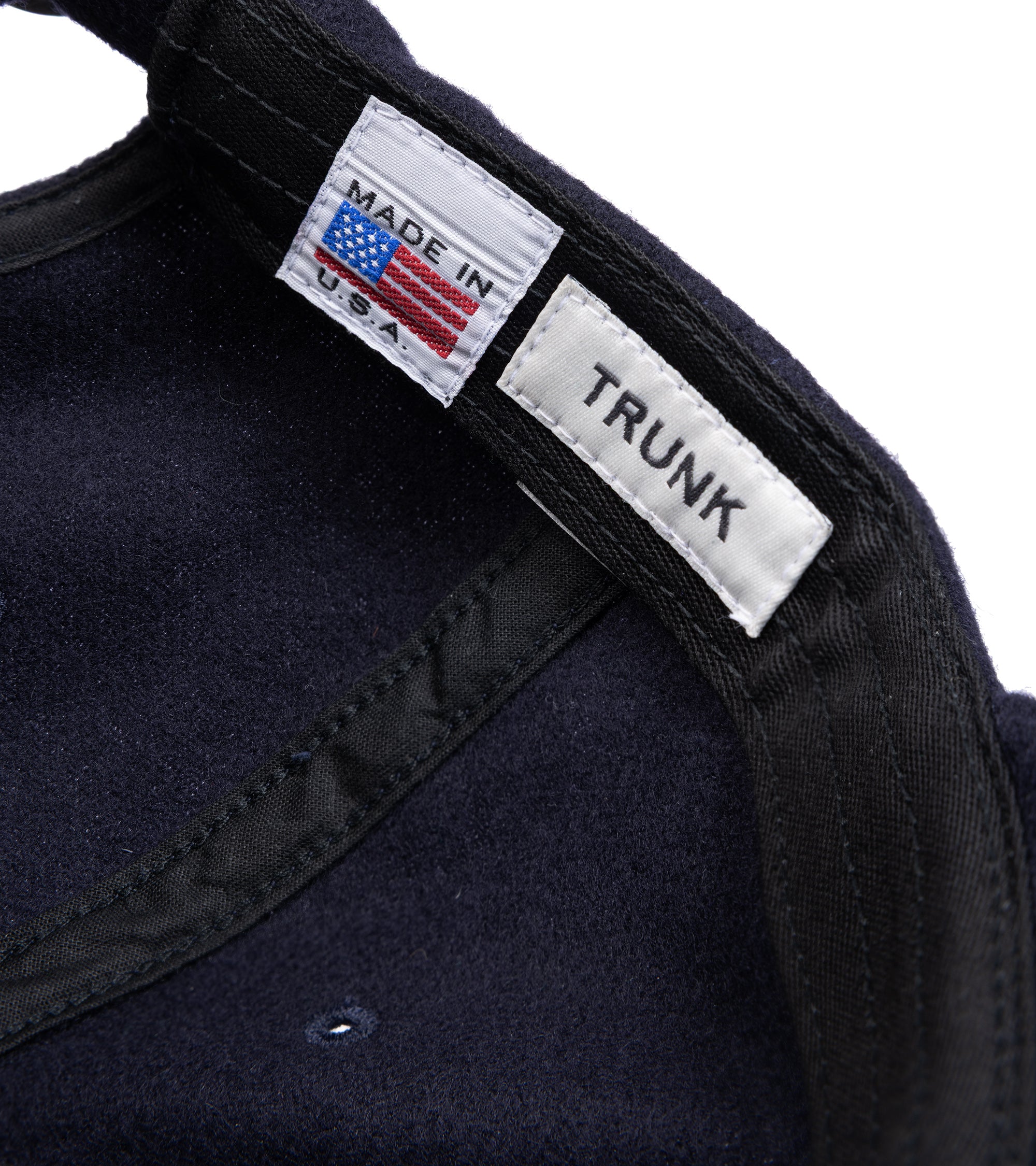 Trunk Wool Flannel Baseball Cap: Navy