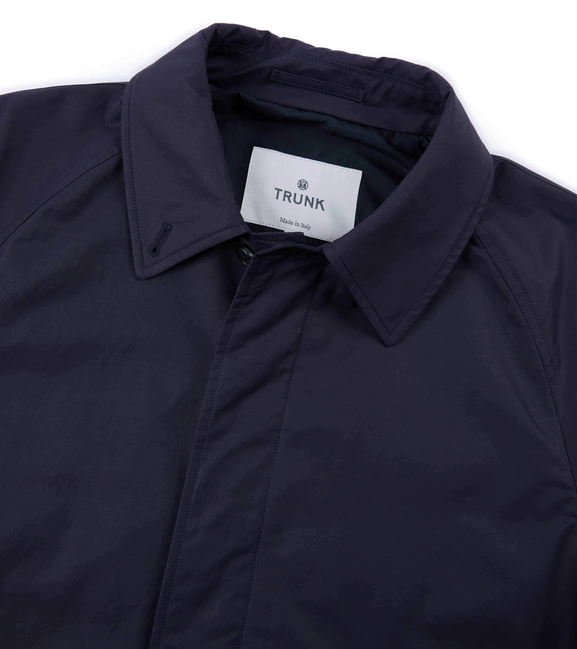 Trunk Harding Cotton Blend Raincoat: Navy