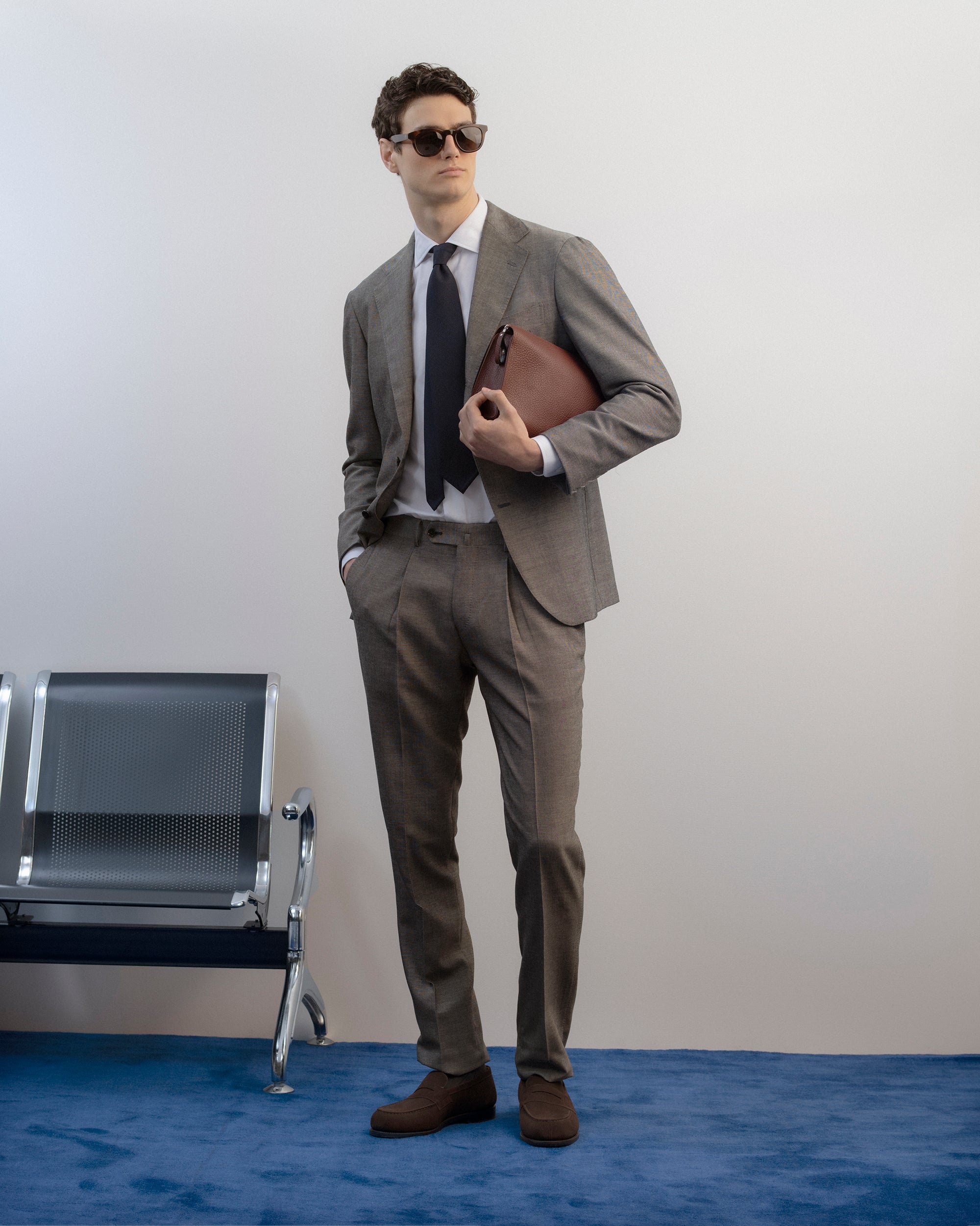 Ring Jacket Meister Wool Mohair Suit: Grey