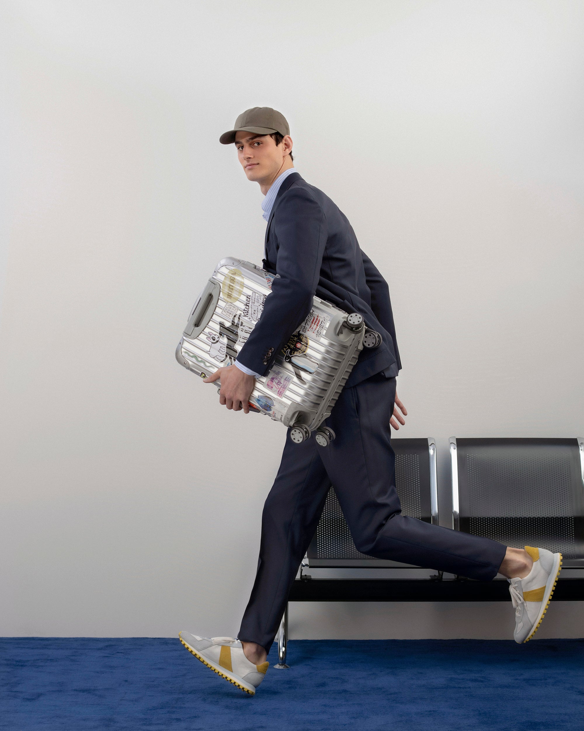 Novesta GAT Trail Sneaker: White/Yellow