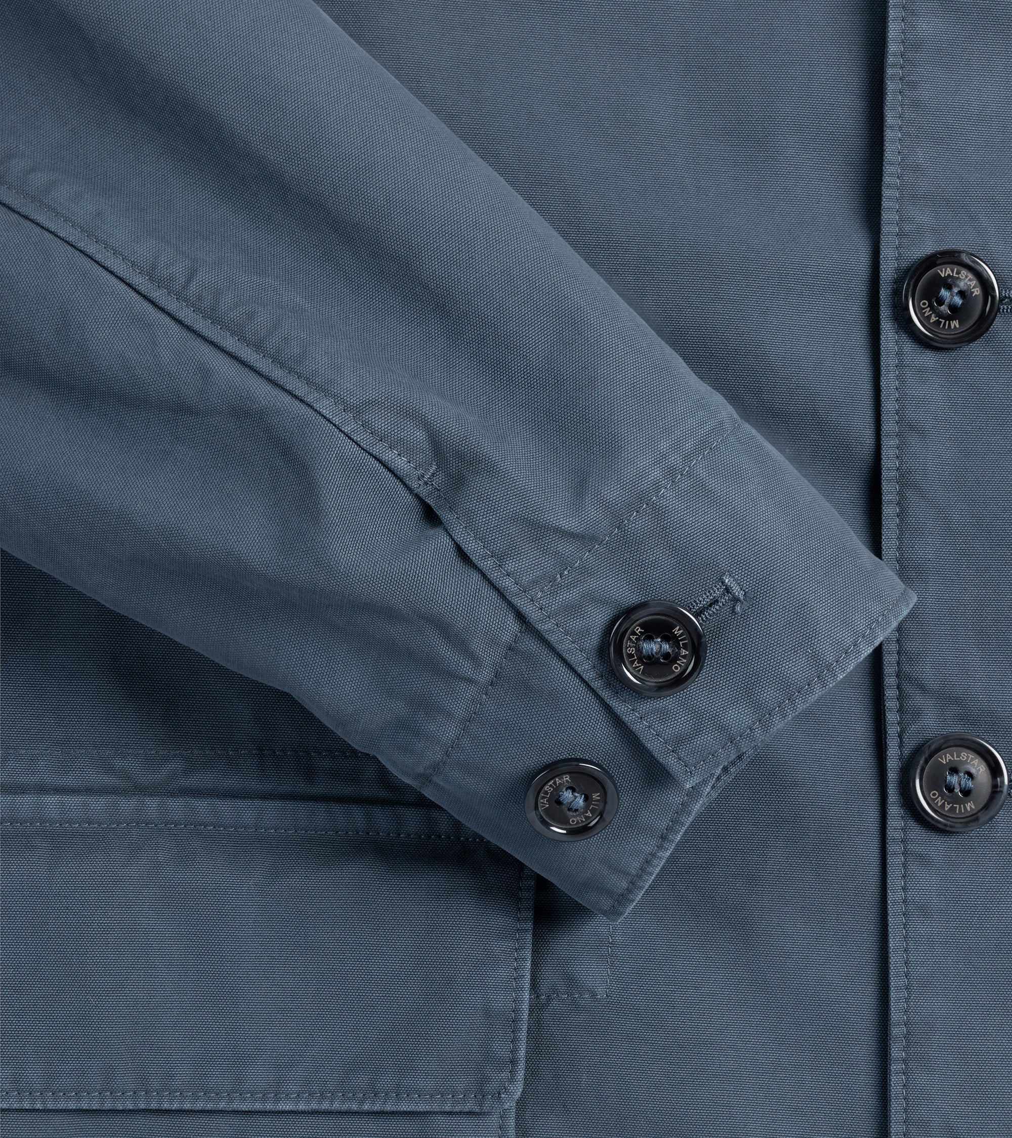 Valstar Nils Cotton Canvas Barn Jacket: Blue Grey