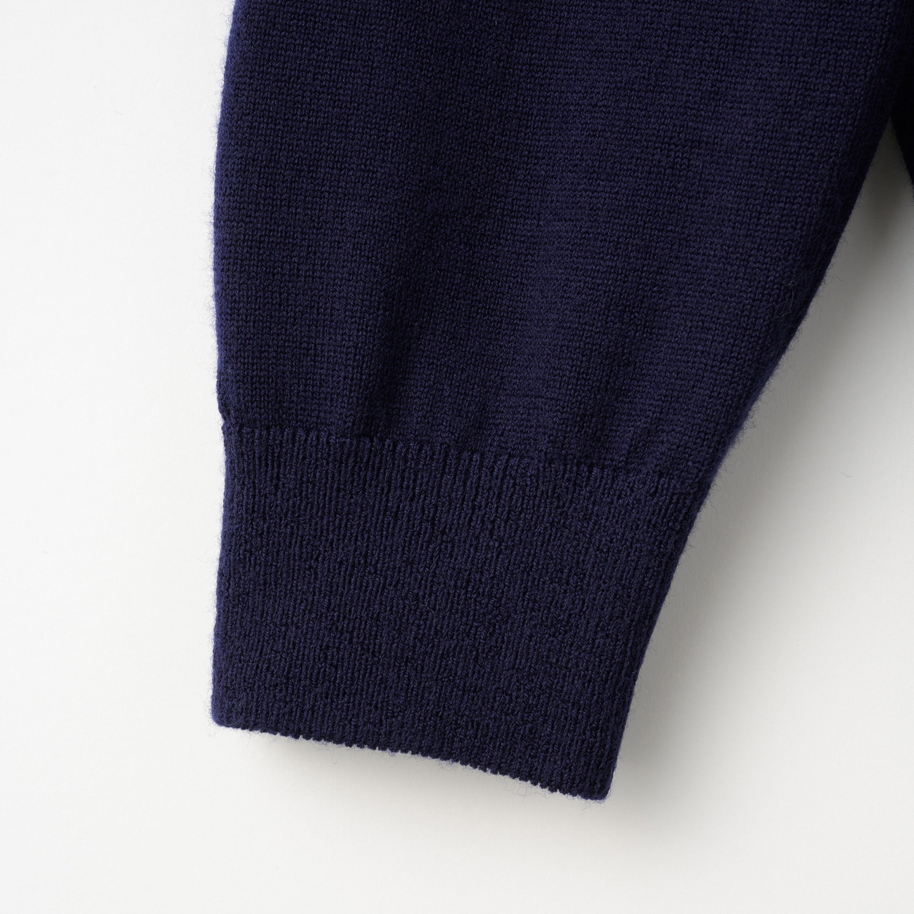 Mooncastle Lightweight Merino Roll Neck Sweater: Navy