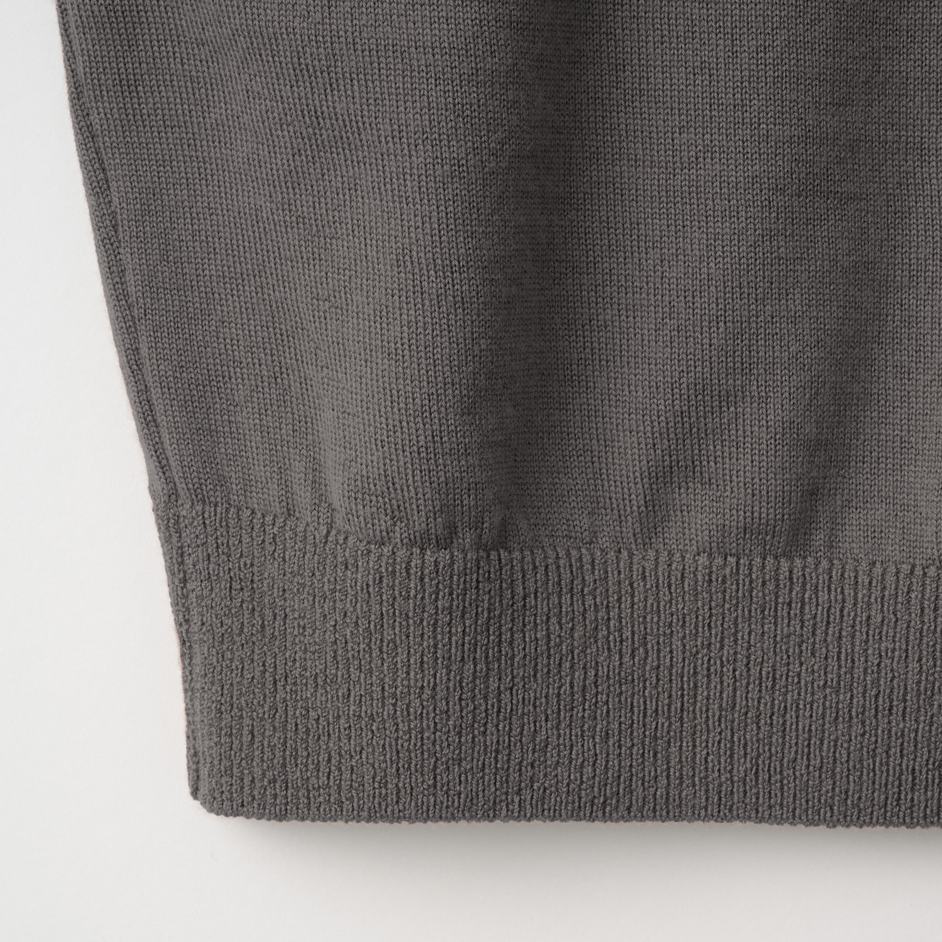 Mooncastle Lightweight Merino Roll Neck Sweater: Charcoal
