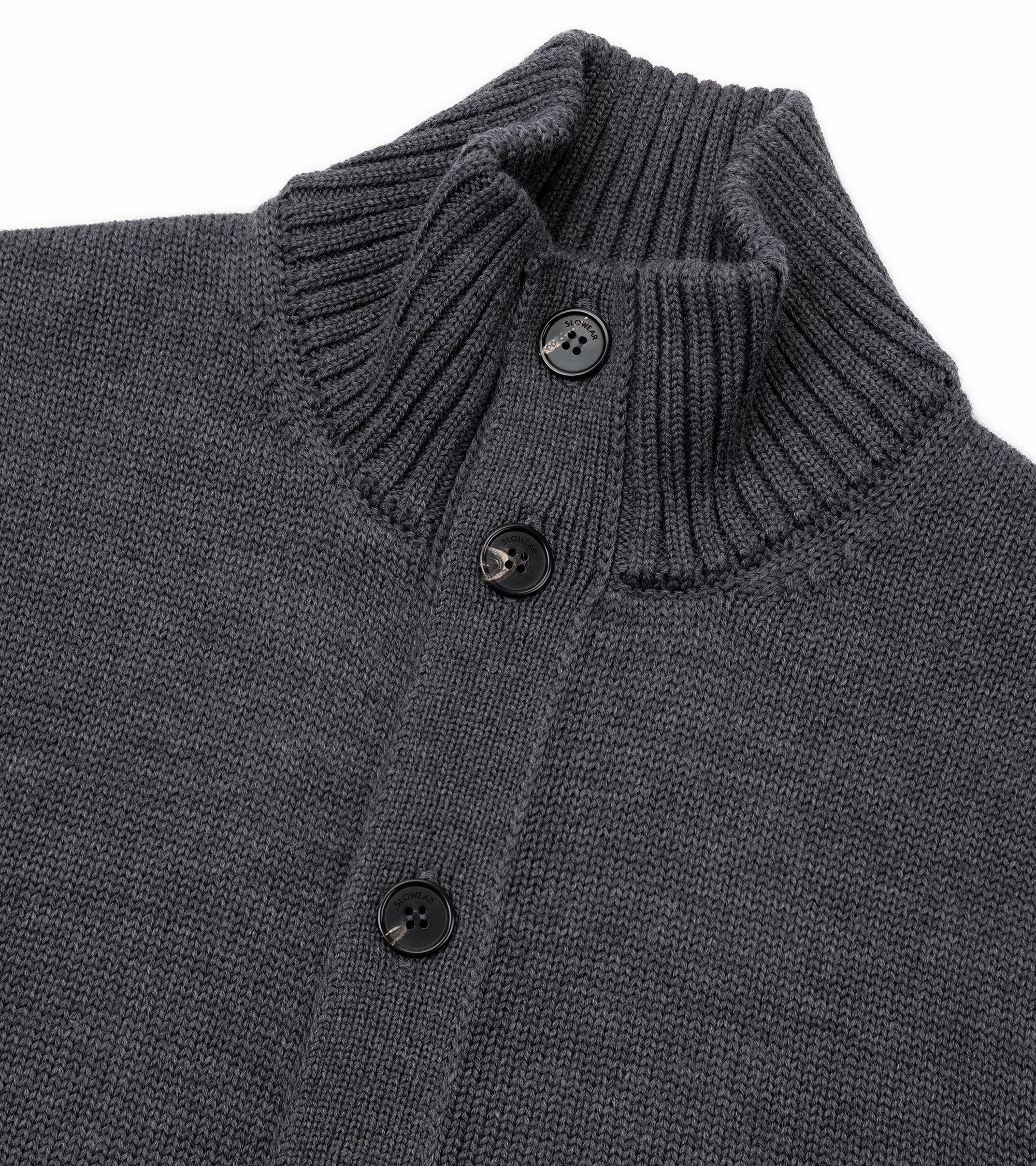 Zanone 7 Gauge Wool Cardigan: Grey