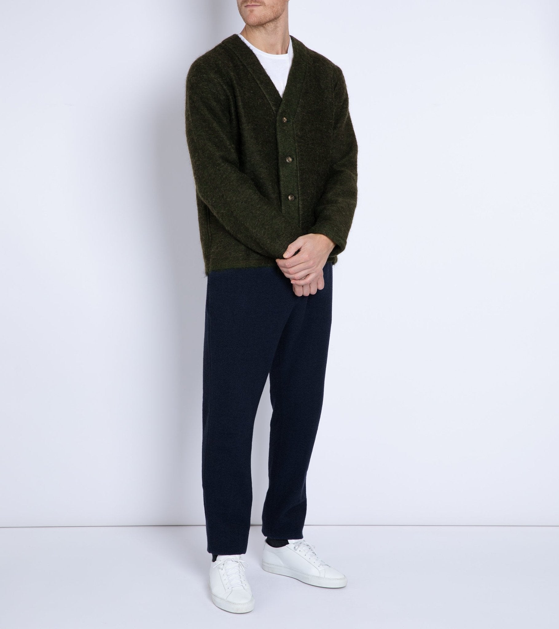 A Kind of Guise Kura Wool Mix Cardigan: Fuzzy Forest - Trunk Clothiers
