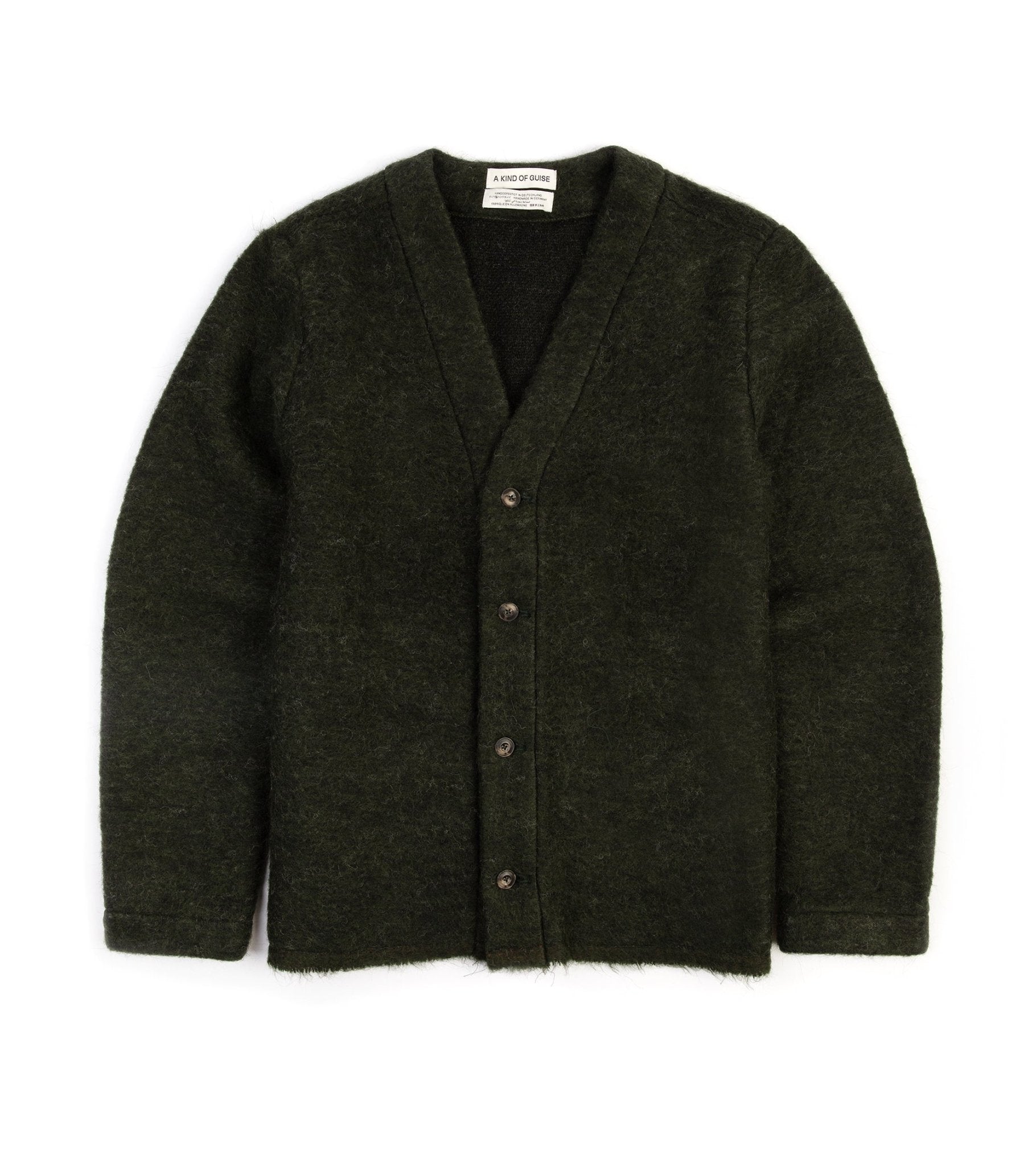 A Kind of Guise Kura Wool Mix Cardigan: Fuzzy Forest - Trunk Clothiers