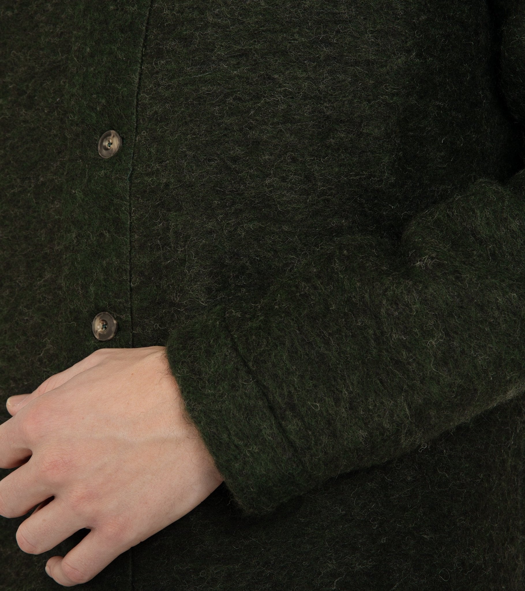 A Kind of Guise Kura Wool Mix Cardigan: Fuzzy Forest - Trunk Clothiers