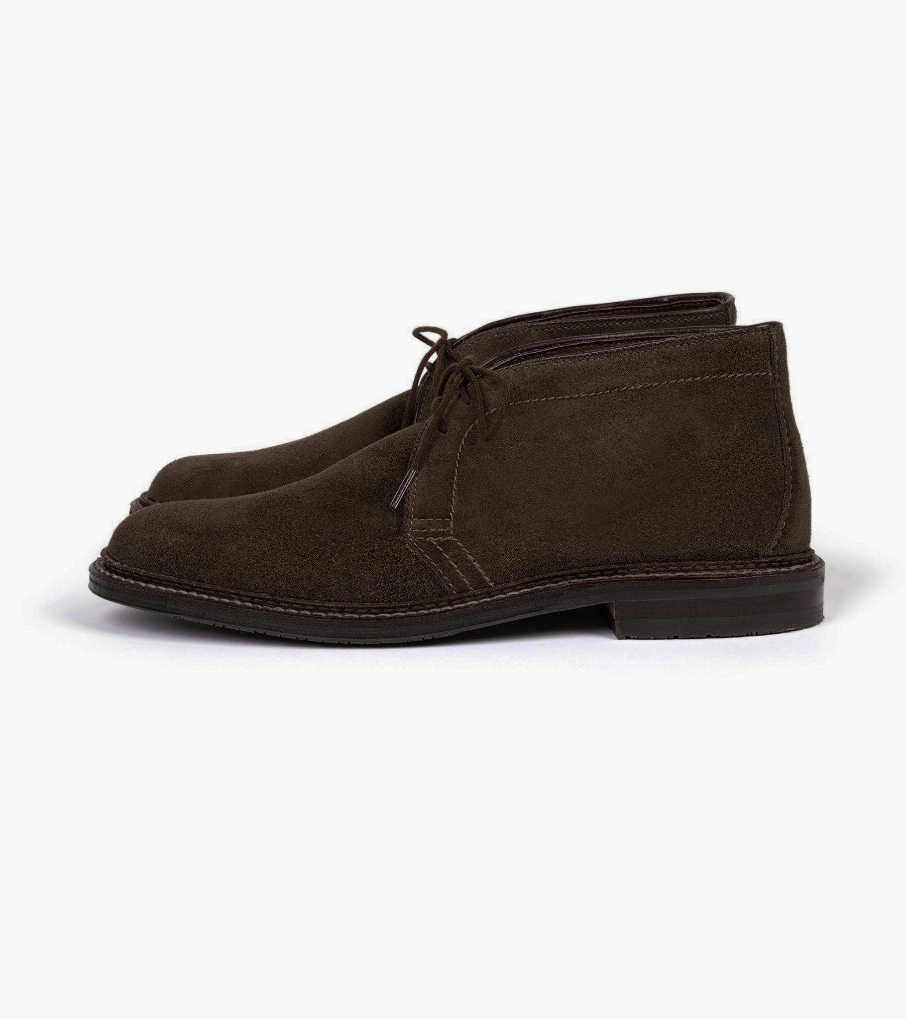 Alden Suede Rubber Soled Chukka: Chocolate 1597L