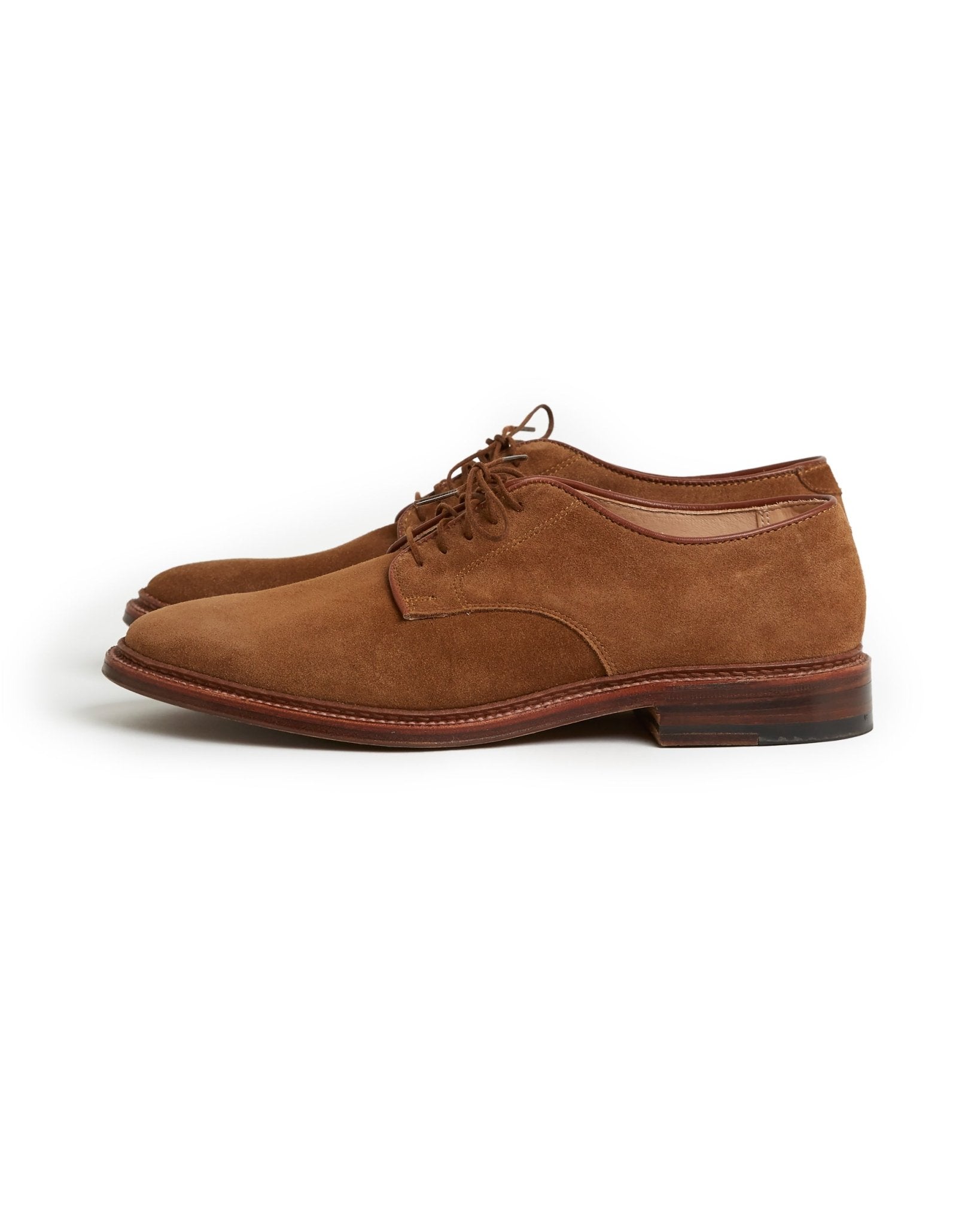 Alden plain toe blucher suede on sale