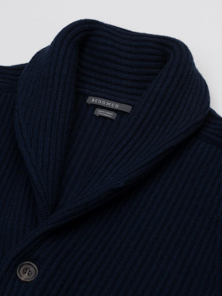 Begg x Co Yacht Cashmere Cardigan: Navy