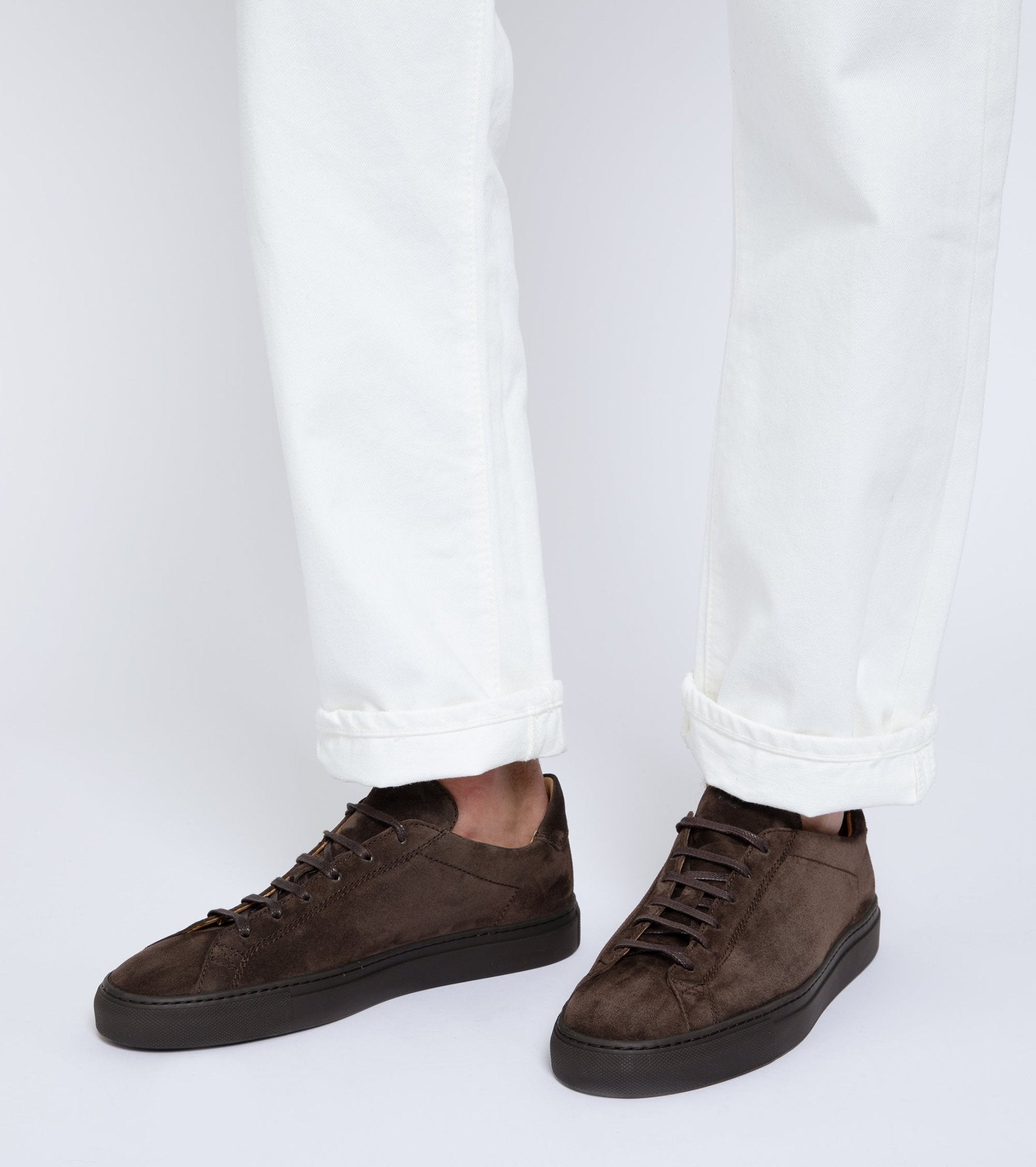 CQP Racquet Sr Suede Sneaker: Ebony Brown - Trunk Clothiers