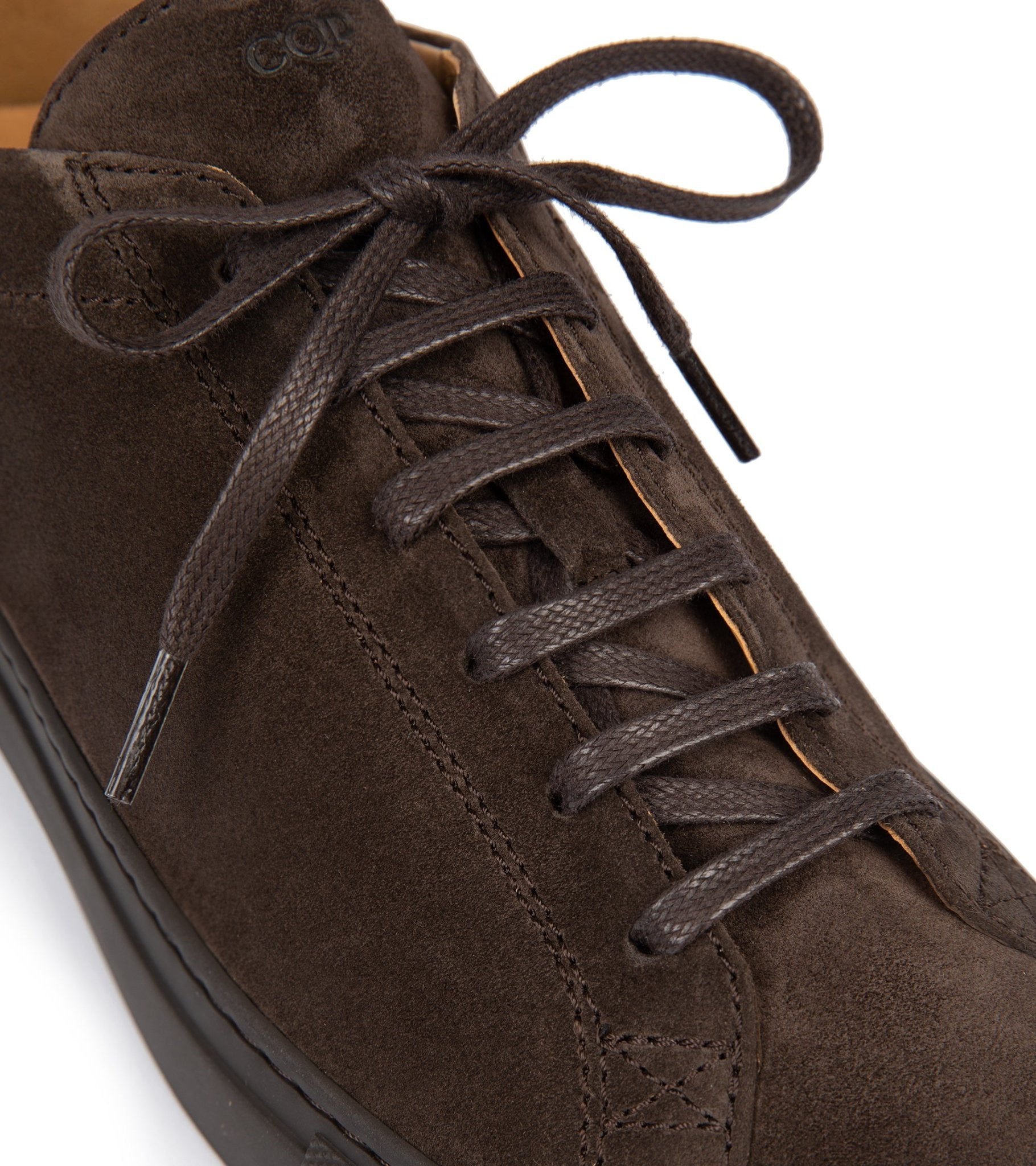 CQP Racquet Sr Suede Sneaker: Ebony Brown - Trunk Clothiers
