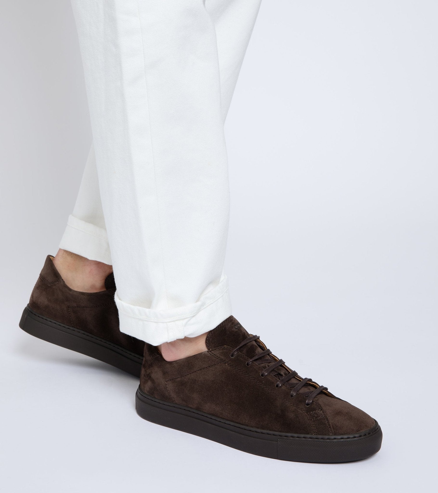 CQP Racquet Sr Suede Sneaker: Ebony Brown - Trunk Clothiers