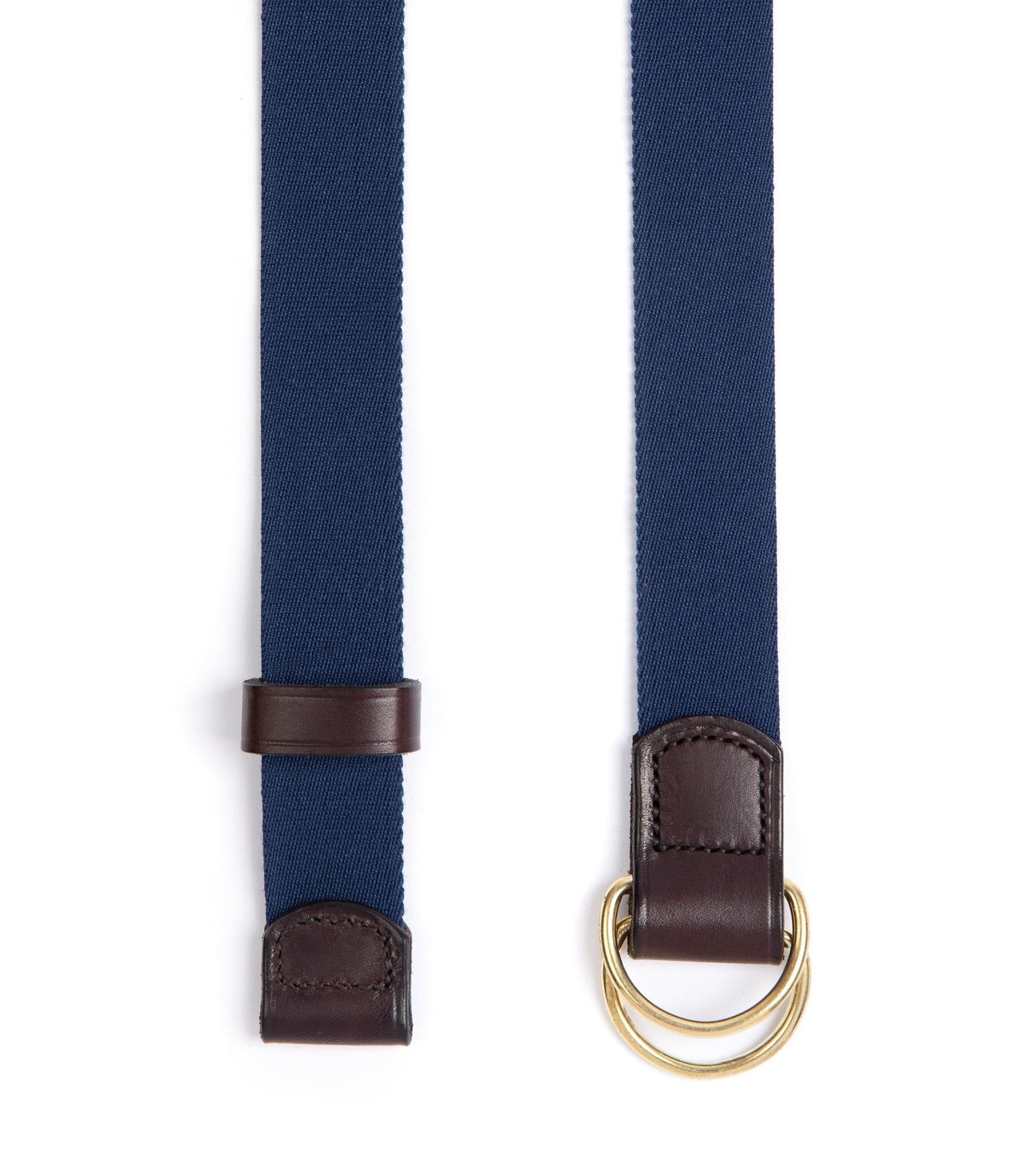 Hardy & Parsons D-Ring Canvas Belt: Navy - Trunk Clothiers