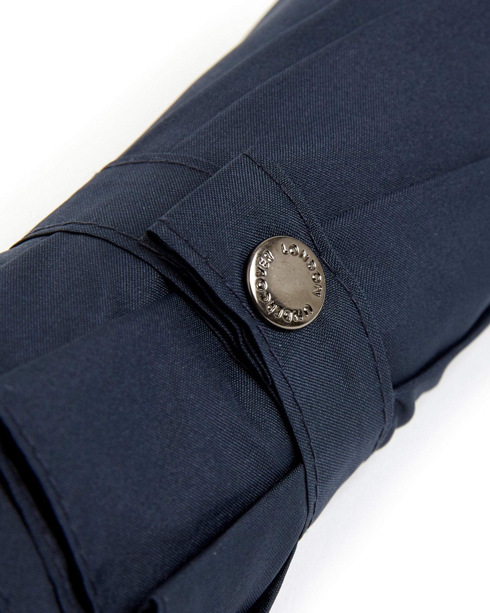 London Undercover Auto Push Button Compact Umbrella: Navy - Trunk Clothiers