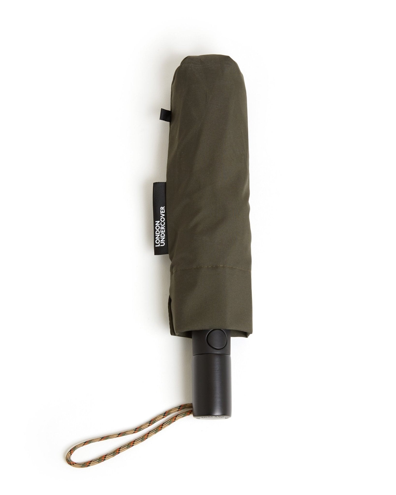 London Undercover Auto Push Button Compact Umbrella: Olive - Trunk Clothiers