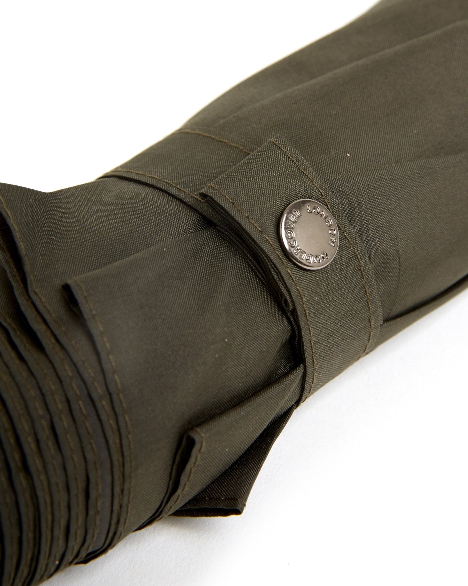 London Undercover Auto Push Button Compact Umbrella: Olive - Trunk Clothiers