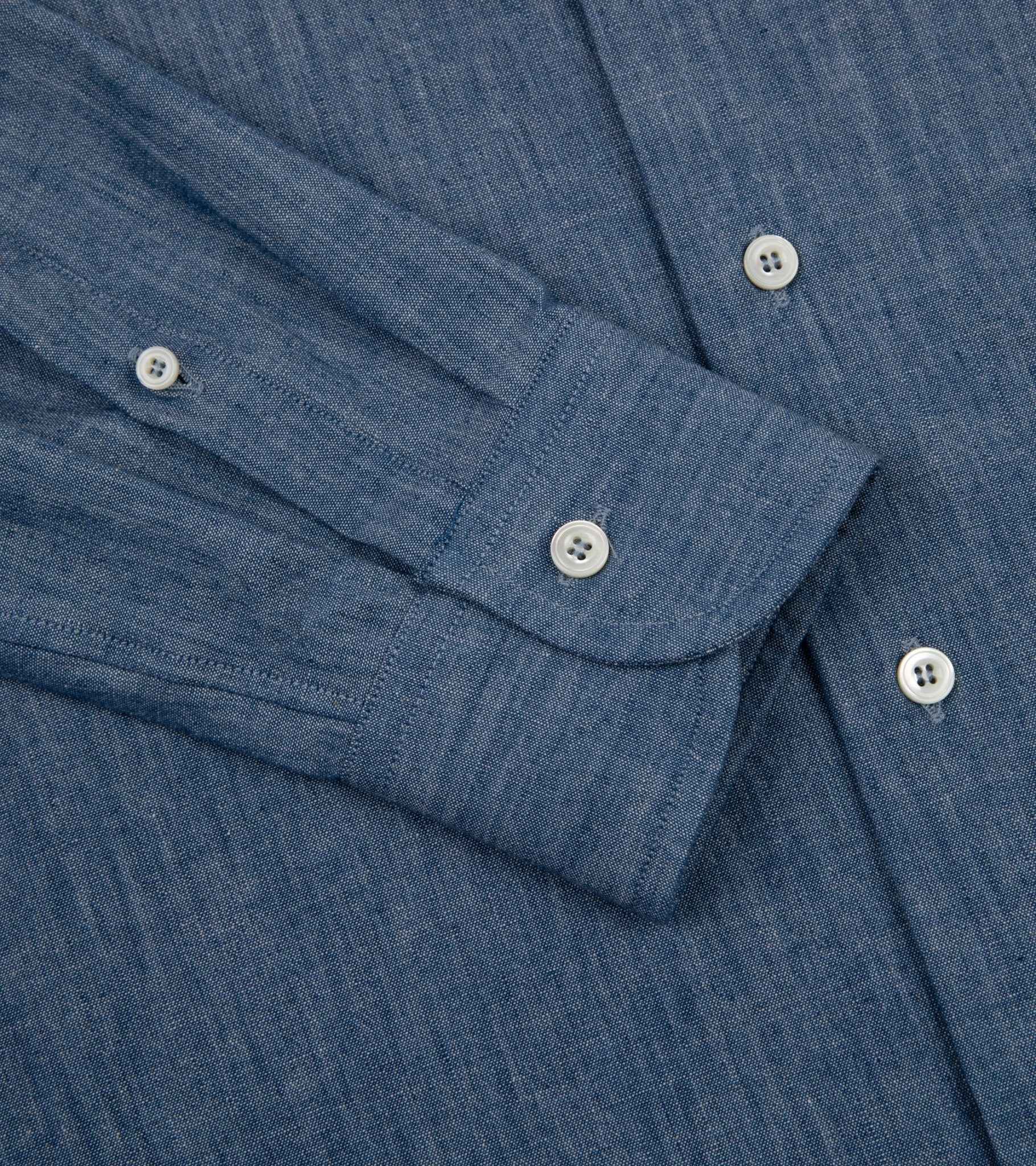 MCR Slim Japanese Chambray Shirt: Dark Blue - Trunk Clothiers