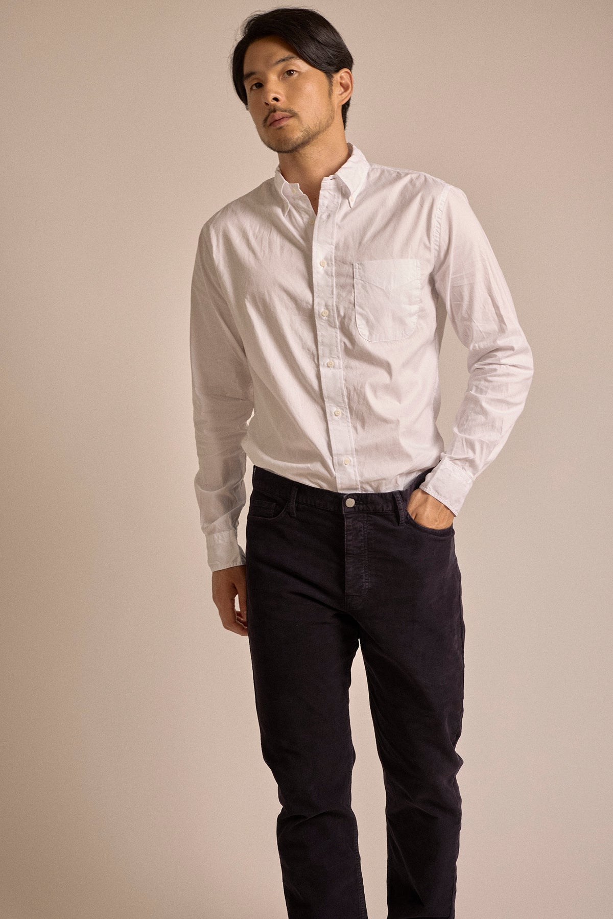 Gitman Vintage Zephyr Cotton Shirt: White