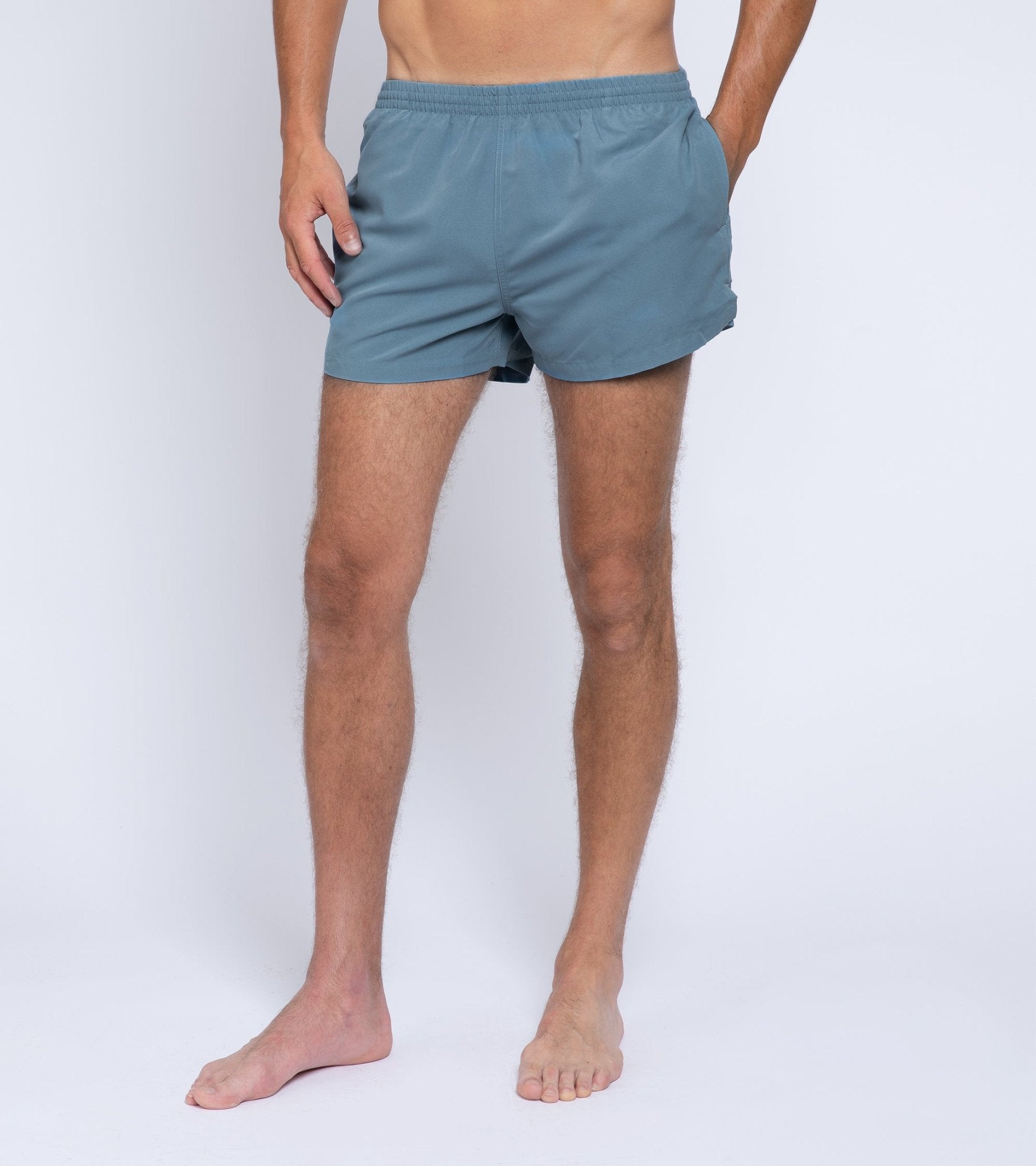Timo Prep Nylon Swim Shorts: Blue - Trunk Clothiers