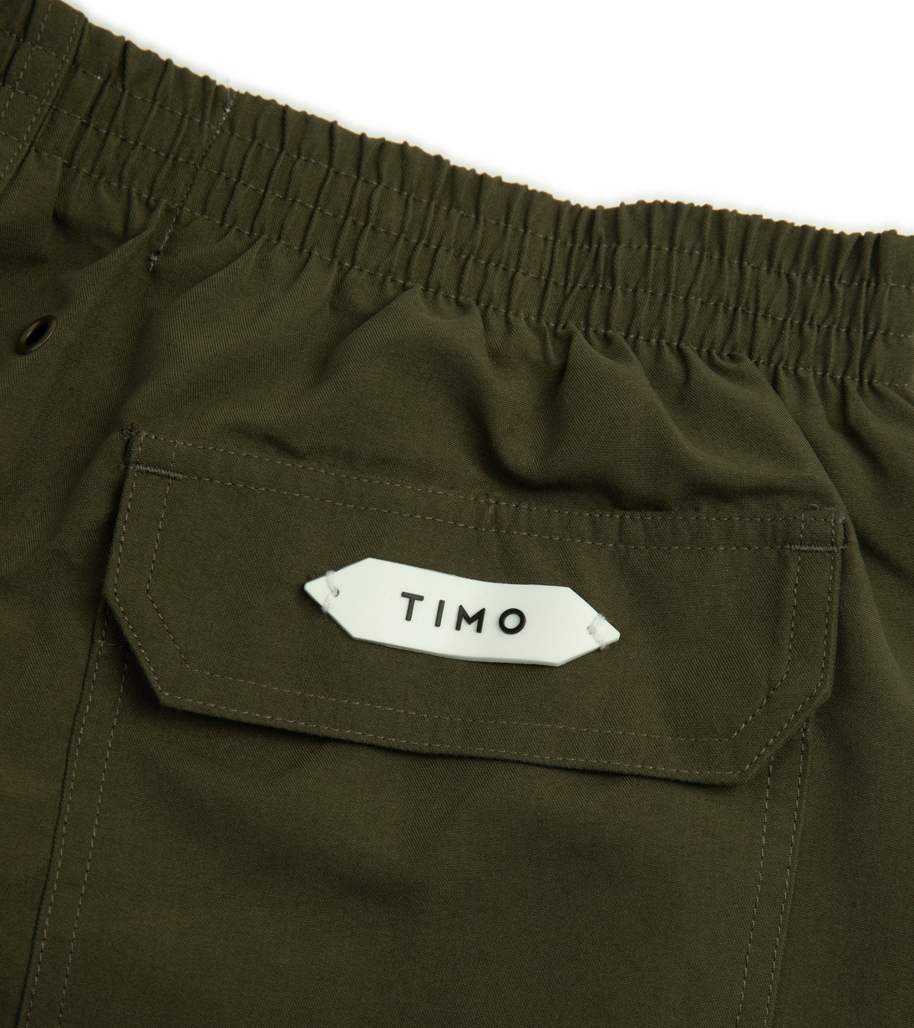 Timo Prep Nylon Swim Shorts: Olive - Trunk Clothiers