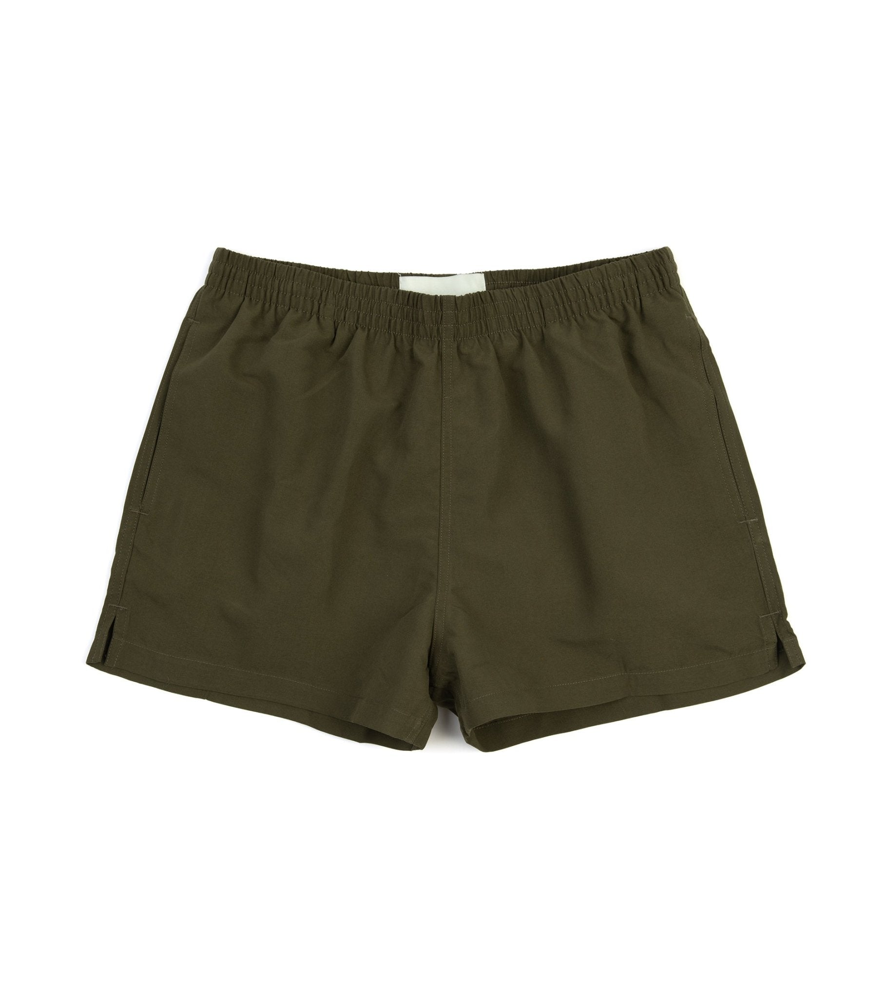 Timo Prep Nylon Swim Shorts: Olive - Trunk Clothiers