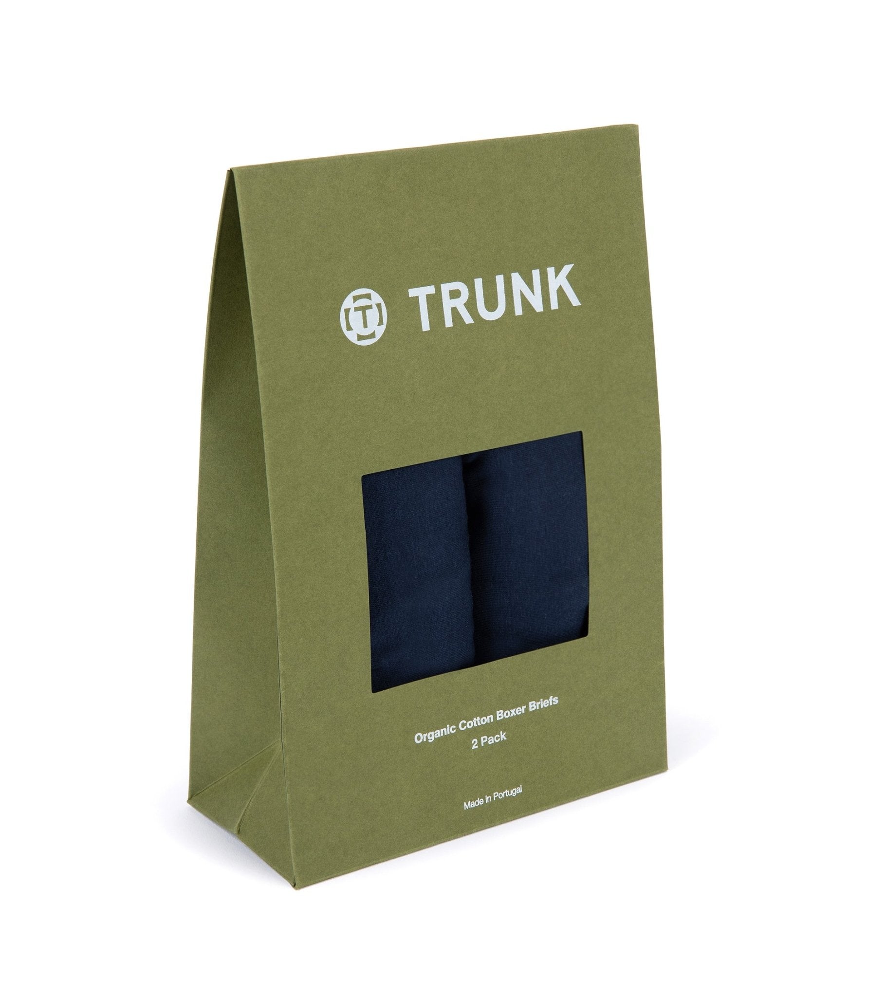 Trunk 2 Pack Organic Cotton Boxer Briefs: Navy - Trunk Clothiers