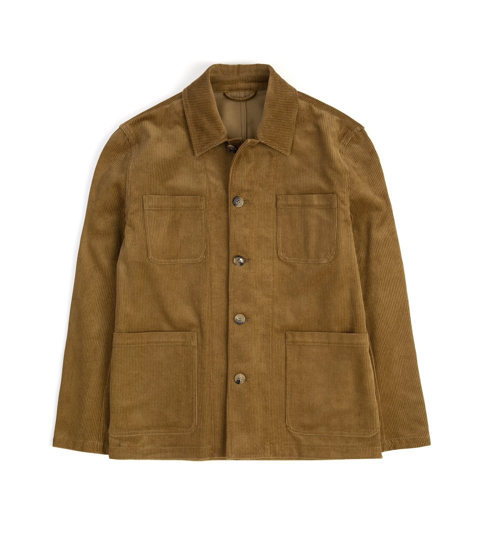 Trunk Aldford Corduroy Chore Jacket: Tan - Trunk Clothiers