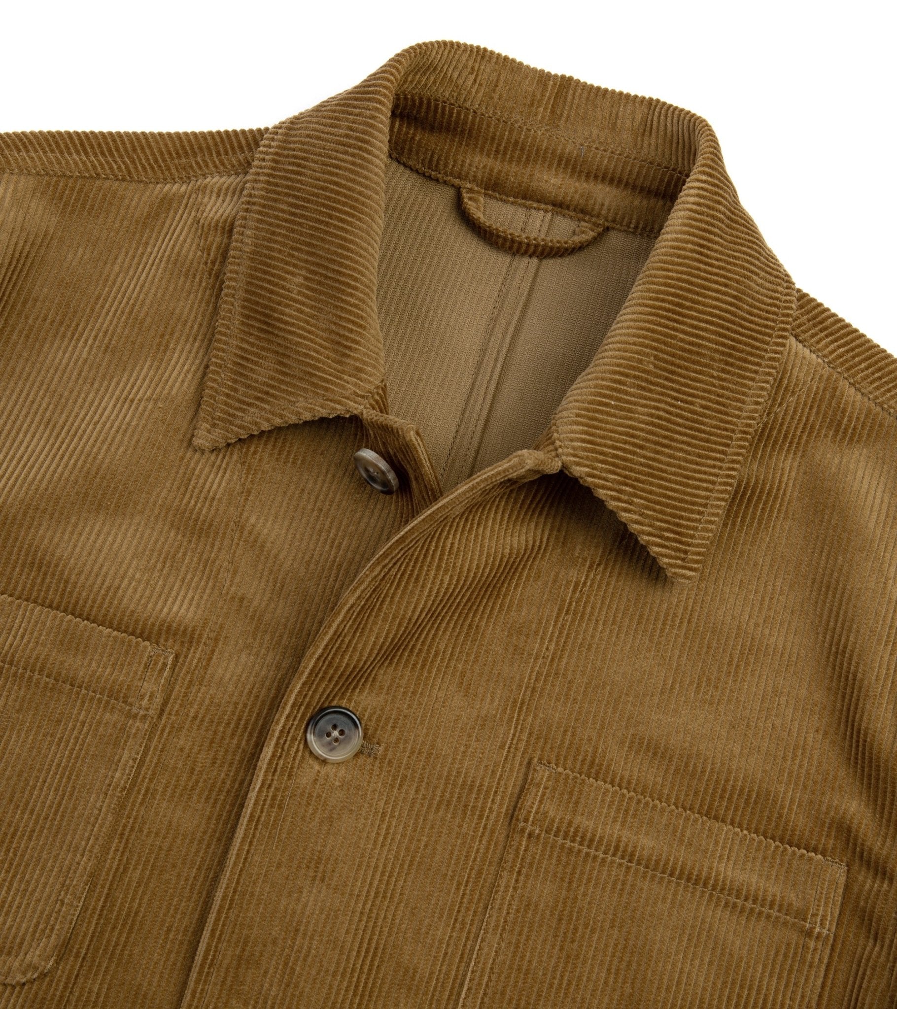 Trunk Aldford Corduroy Chore Jacket: Tan - Trunk Clothiers