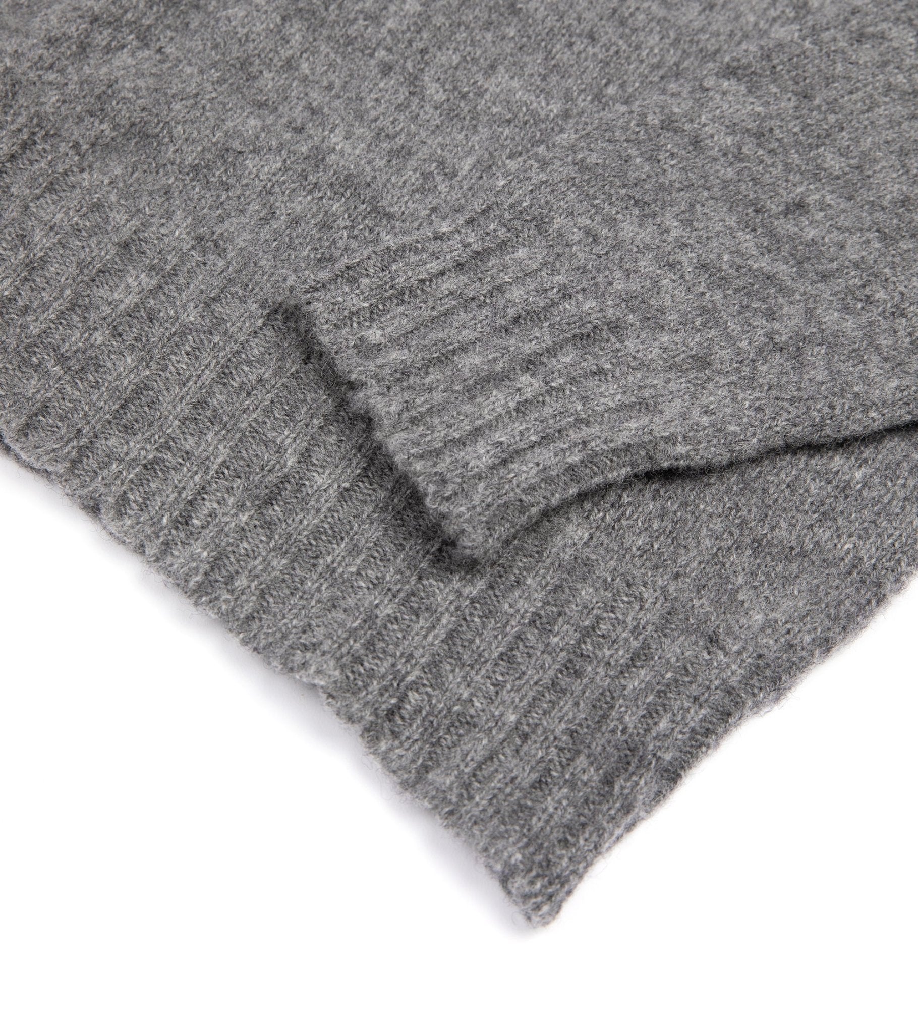 Trunk Berwick Brushed Shetland Crew Sweater: Dark Grey - Trunk Clothiers