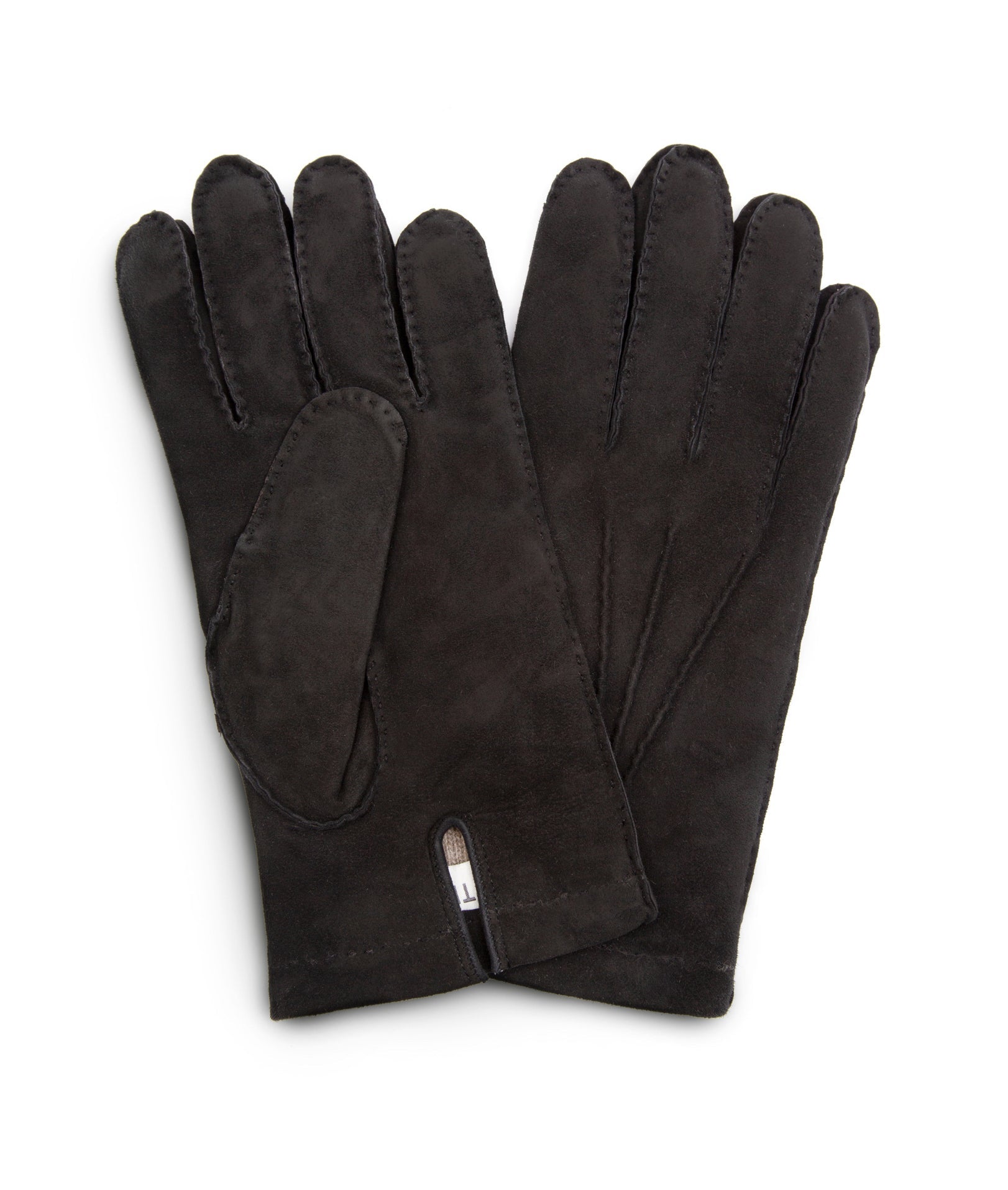 Trunk Cashmere Lined Suede Gloves: Black - Trunk Clothiers