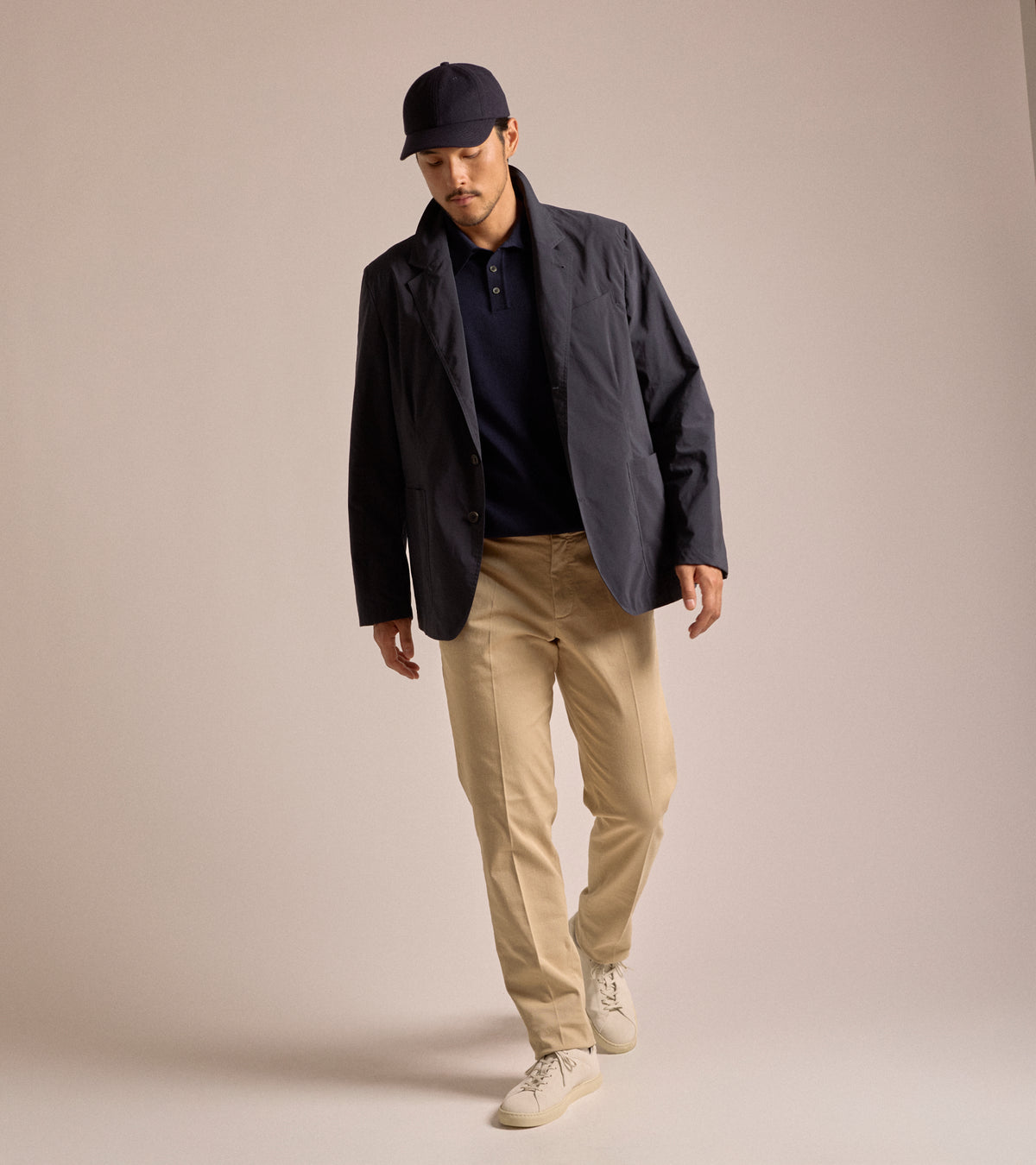 Trunk Culcross Japanese Nylon Showerproof Jacket: Navy