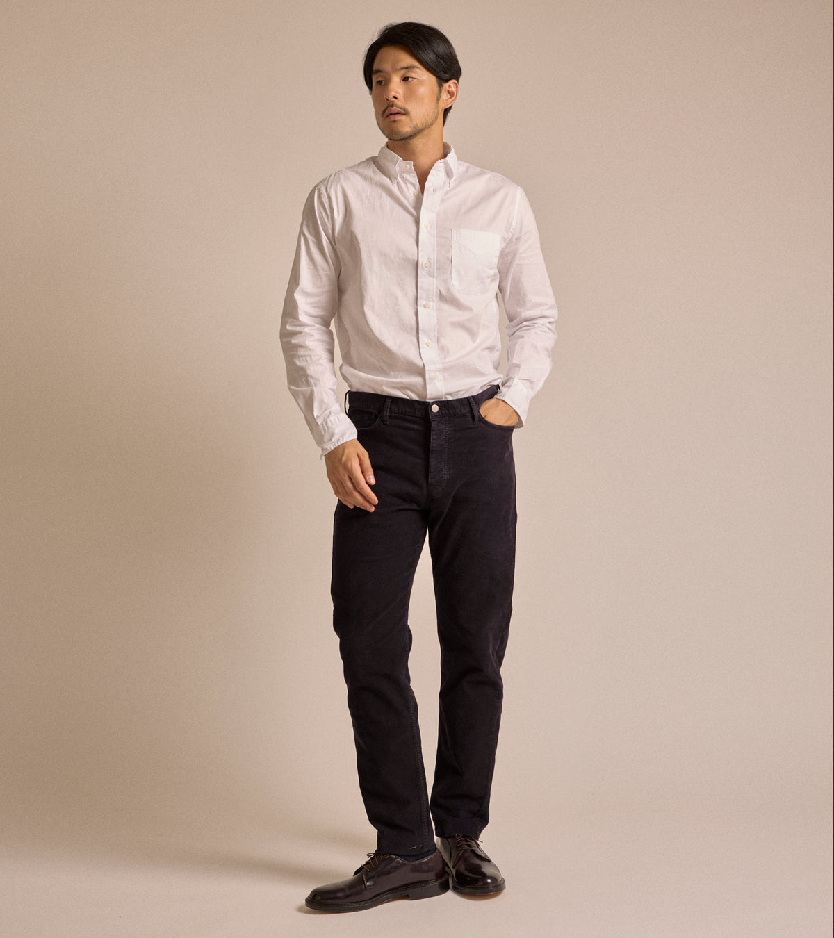 Trunk Dean Corduroy 5 Pocket Trousers: Navy