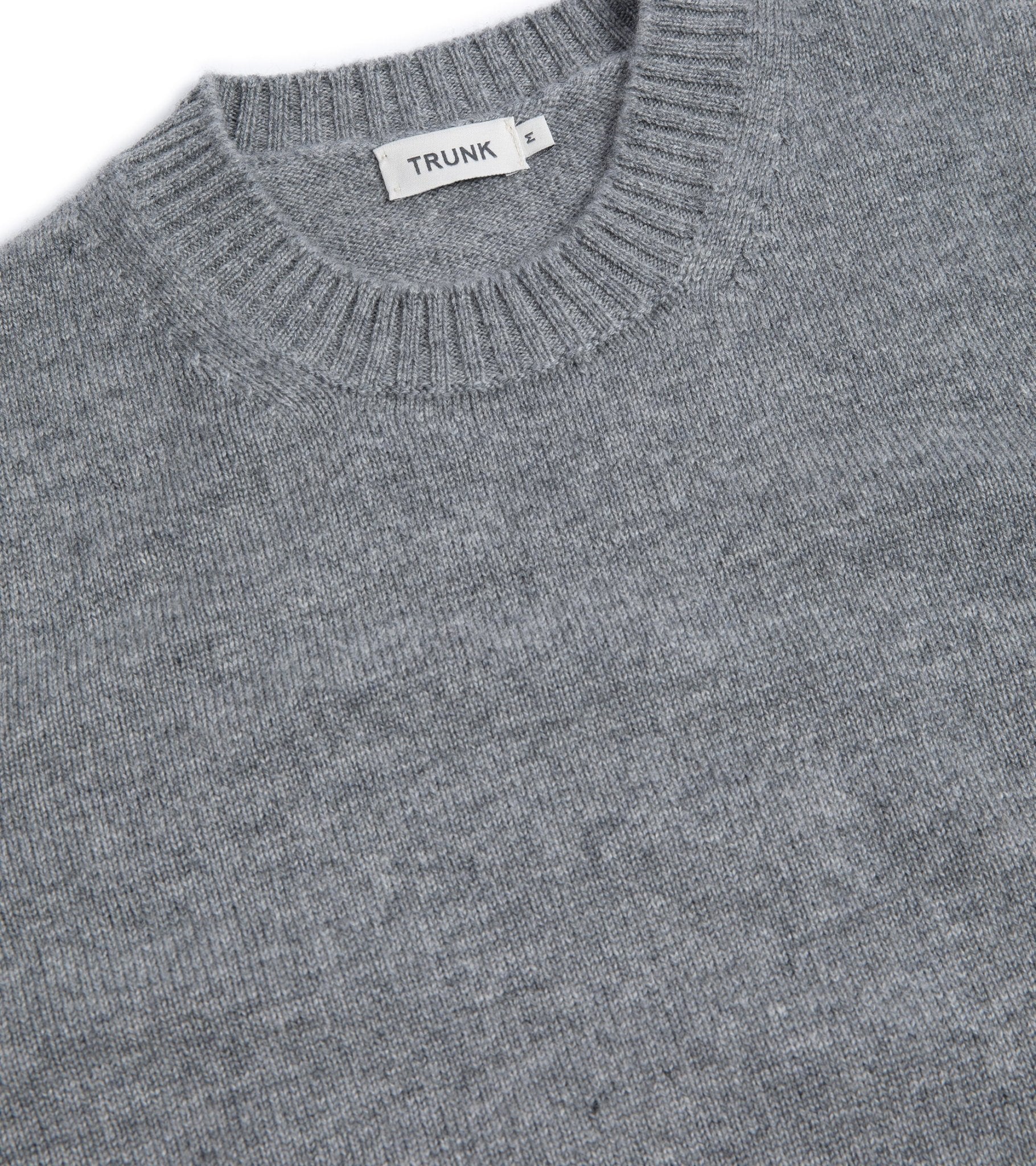 Trunk Dover Cashmere Crew Neck Sweater: Grey - Trunk Clothiers