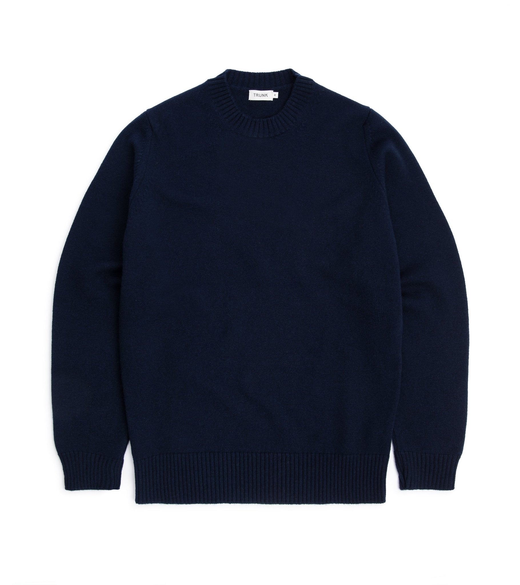 Trunk Dover Cashmere Crew Neck Sweater: Navy - Trunk Clothiers