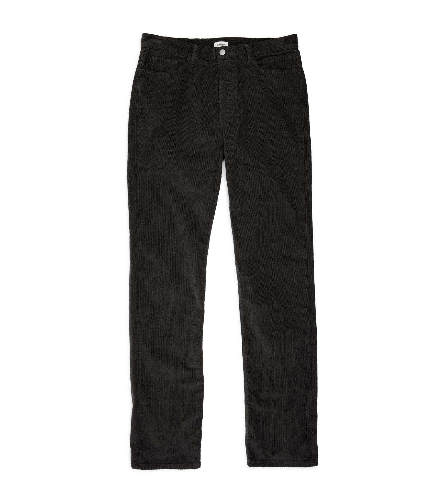 Trunk Duke Corduroy 5 Pocket Trousers: Dark Grey - Trunk Clothiers