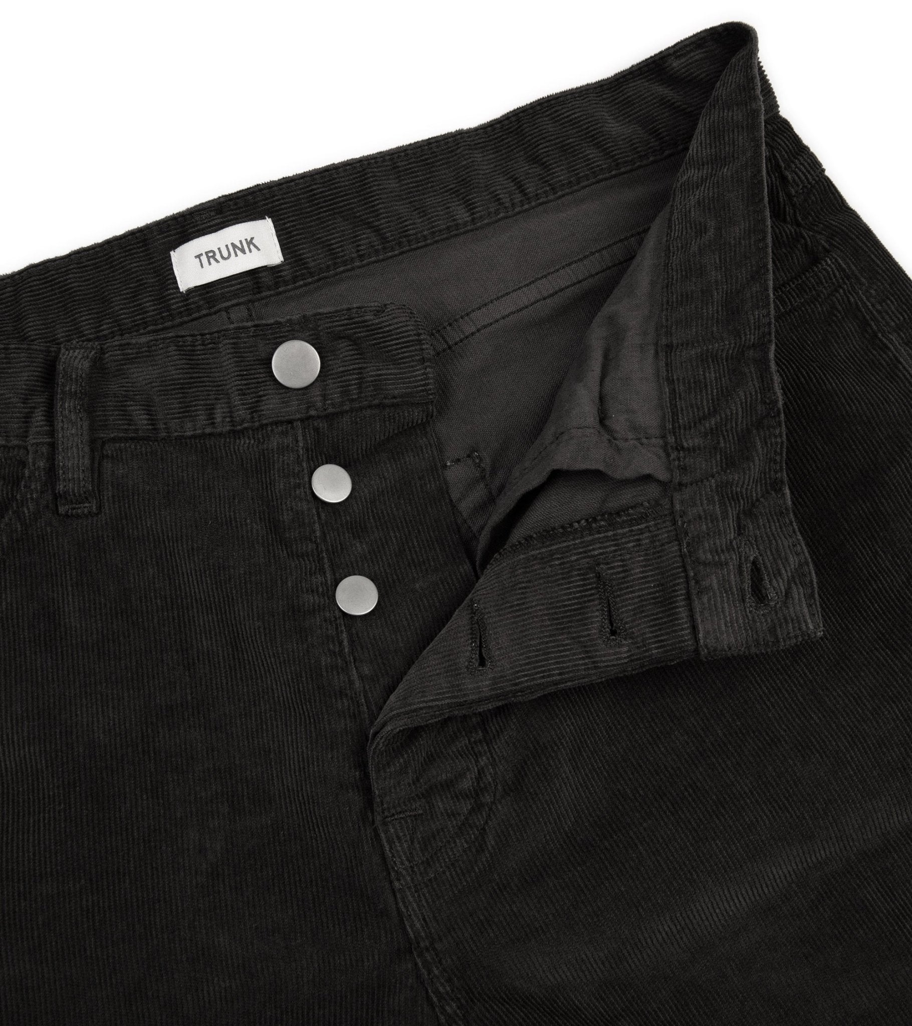 Trunk Duke Corduroy 5 Pocket Trousers: Dark Grey - Trunk Clothiers