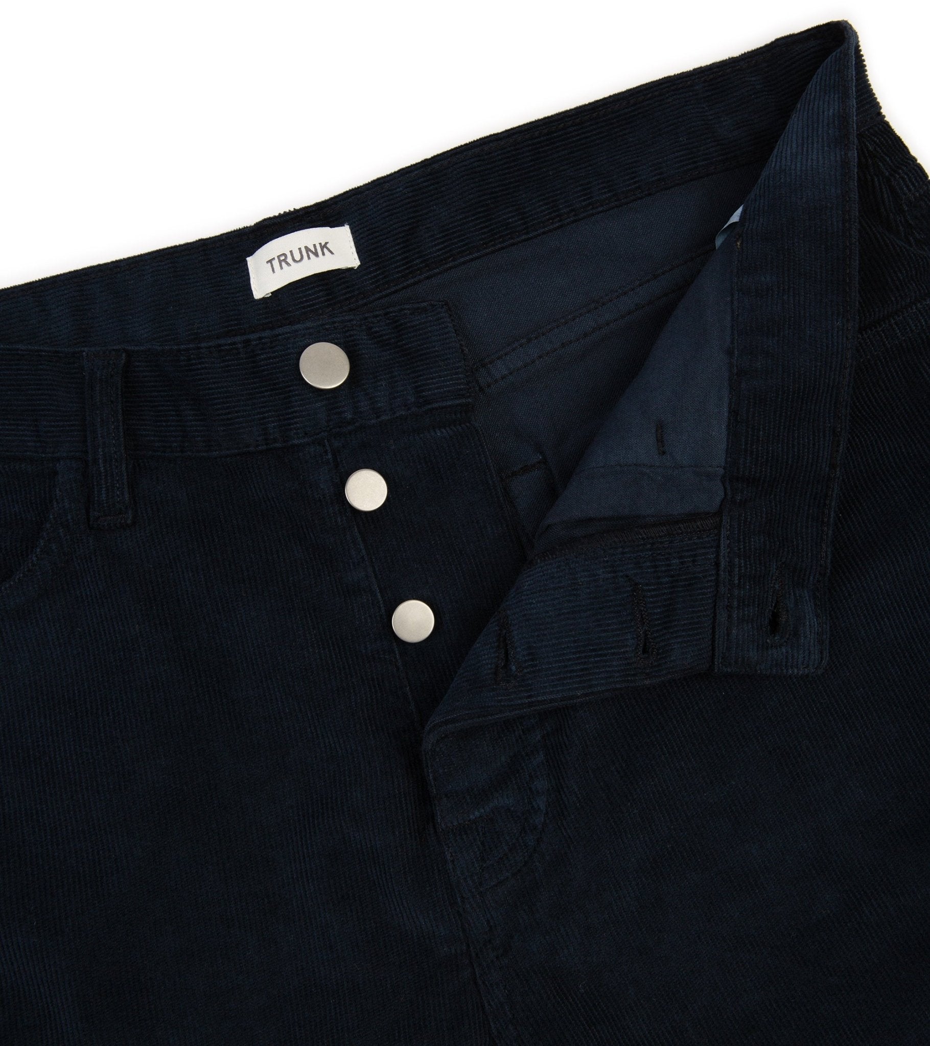 Trunk Duke Corduroy 5 Pocket Trousers: Navy - Trunk Clothiers