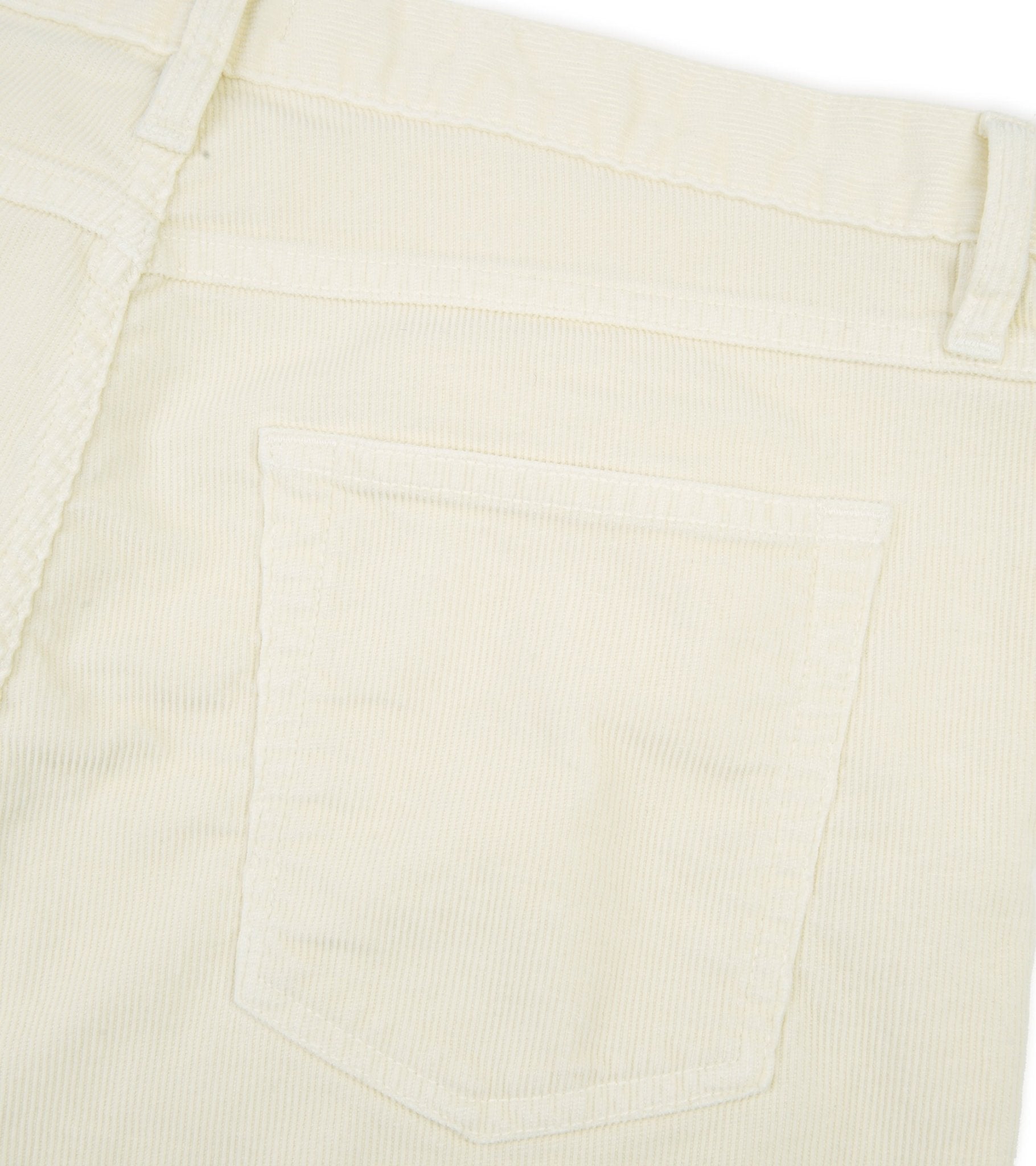 Trunk Duke Corduroy 5 Pocket Trousers: Off White - Trunk Clothiers