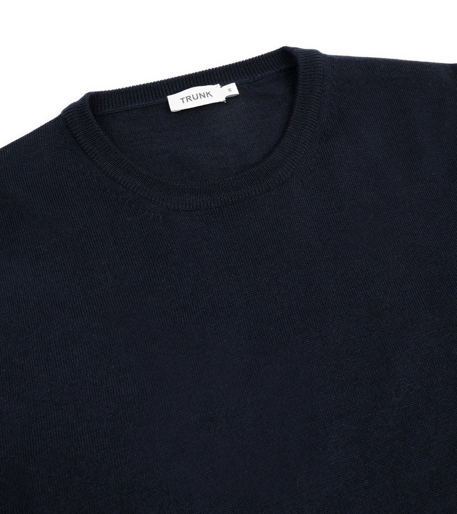 Trunk Harley Merino Crew Neck Sweater: Navy - Trunk Clothiers