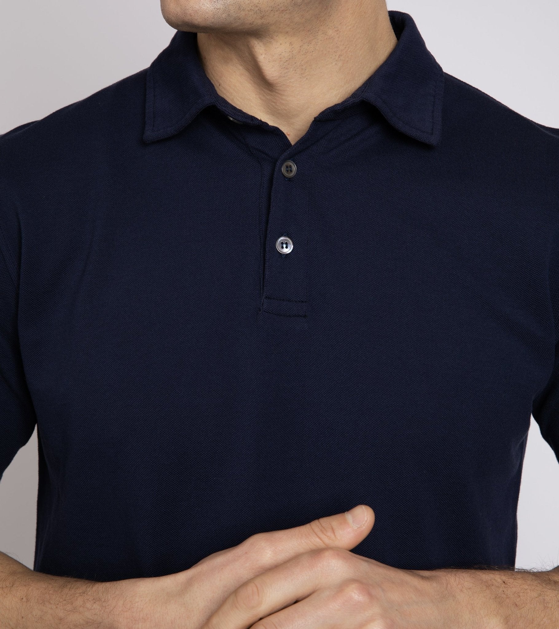 Trunk Moxon Short Sleeve Polo Shirt: Navy - Trunk Clothiers