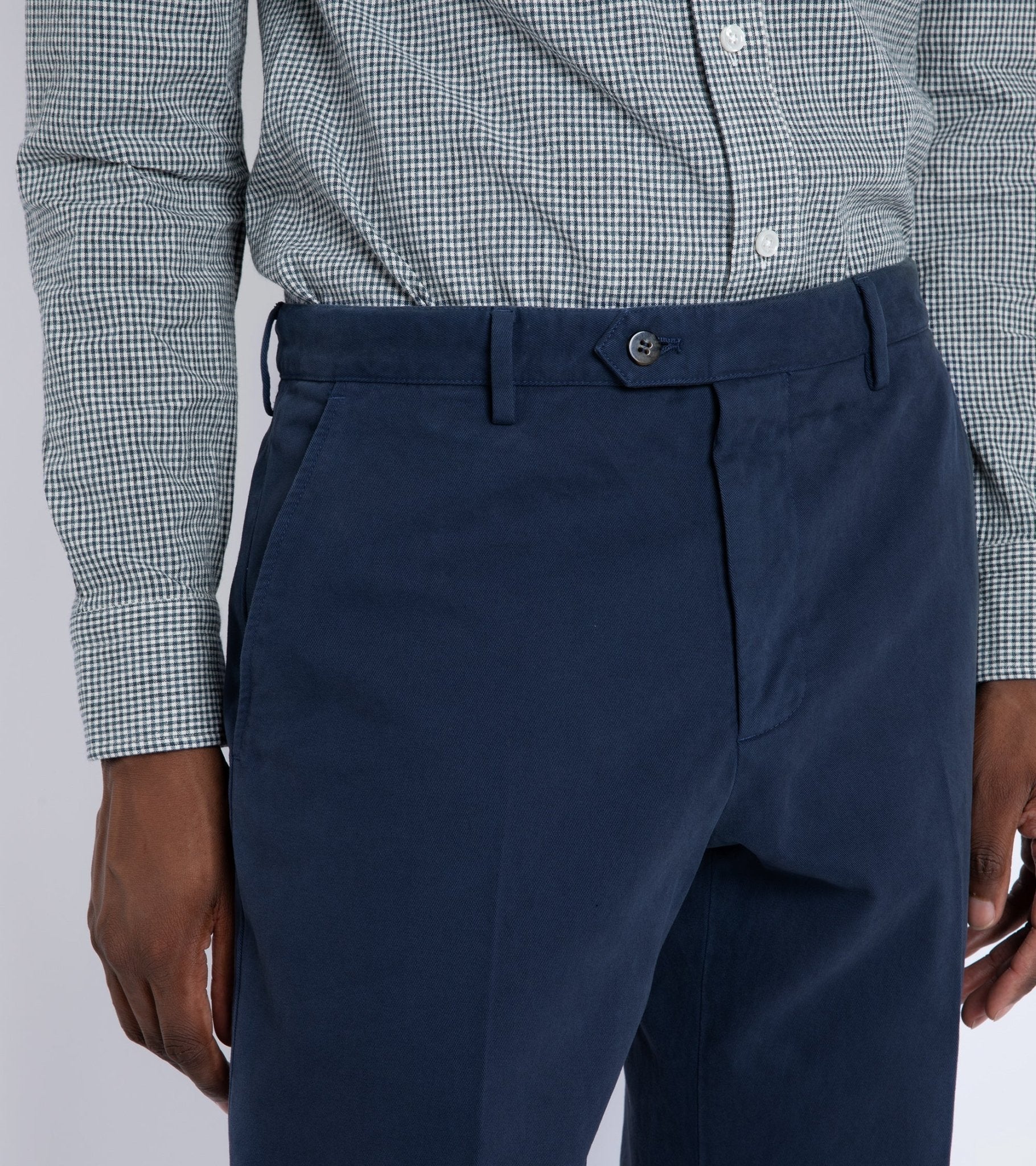 Trunk Stanhope Cotton Twill Trousers: Washed Navy - Trunk Clothiers