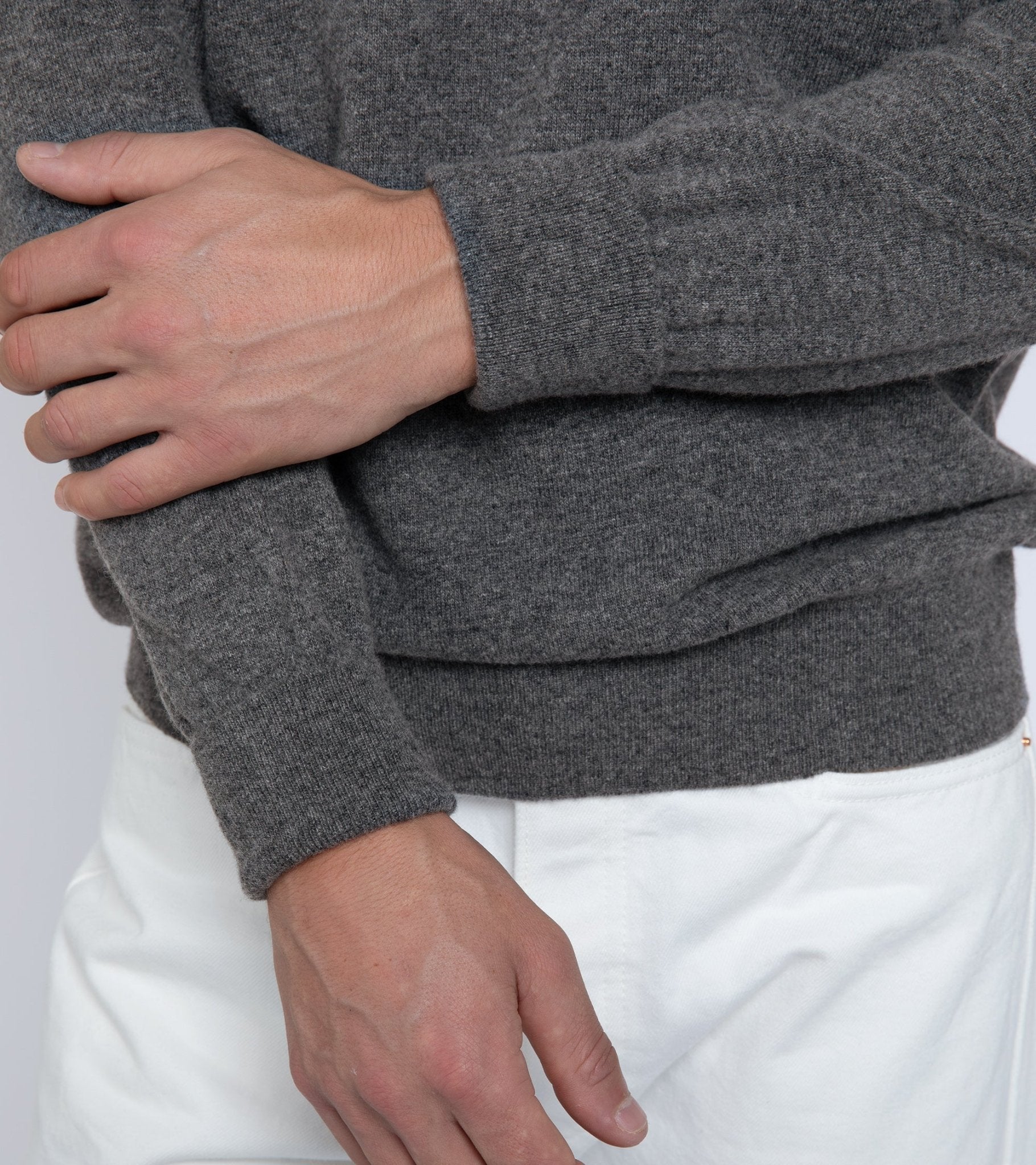 Trunk Walden Geelong Crew Neck Sweater: Grey - Trunk Clothiers