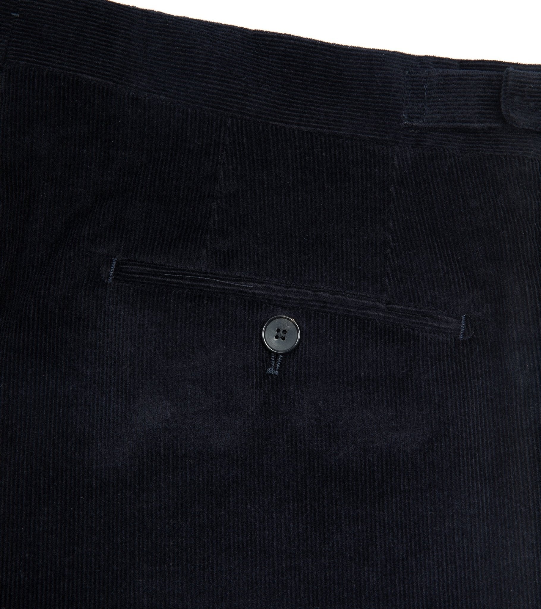 Trunk Wigmore Italian Cotton Needlecord Suit Trousers: Navy - Trunk Clothiers
