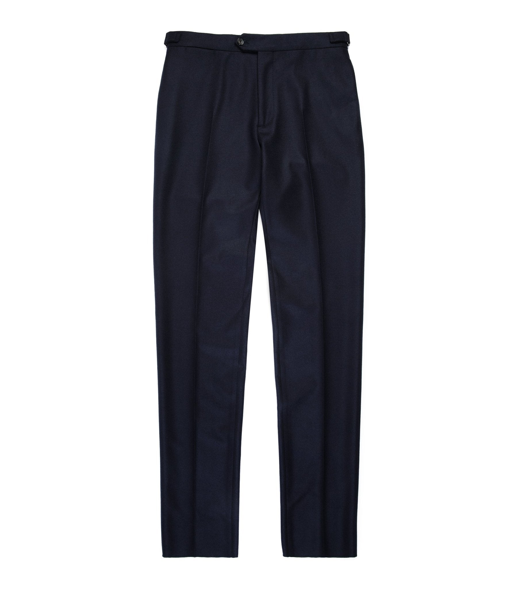 Trunk Wigmore Wool Flannel Suit Trousers: Navy - Trunk Clothiers