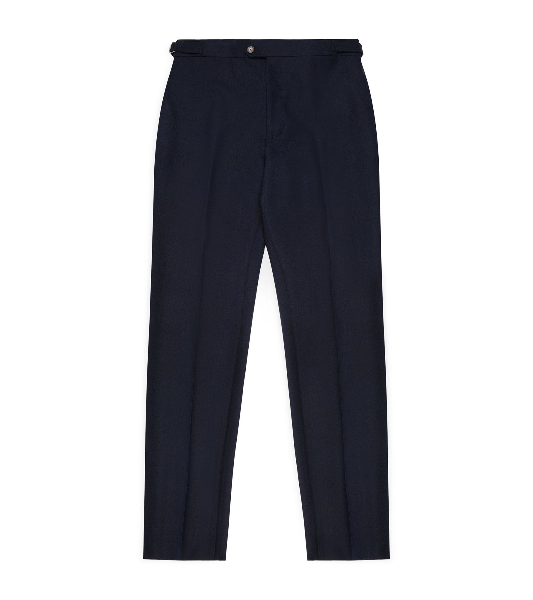 Trunk Wigmore Wool Fresco Suit Trousers: Navy - Trunk Clothiers