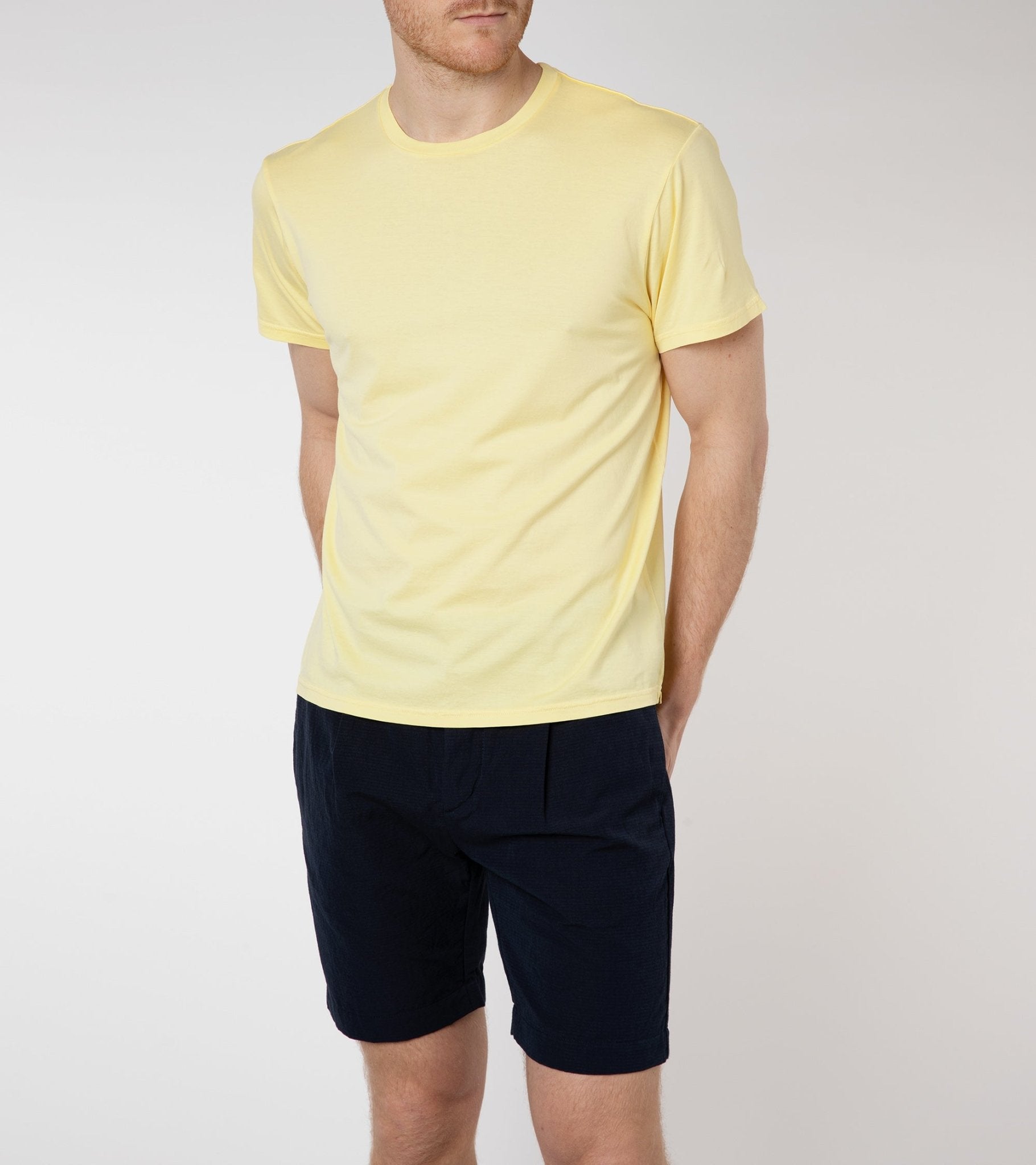 Trunk York Garment Dyed Short Sleeve T-Shirt: Yellow - Trunk Clothiers