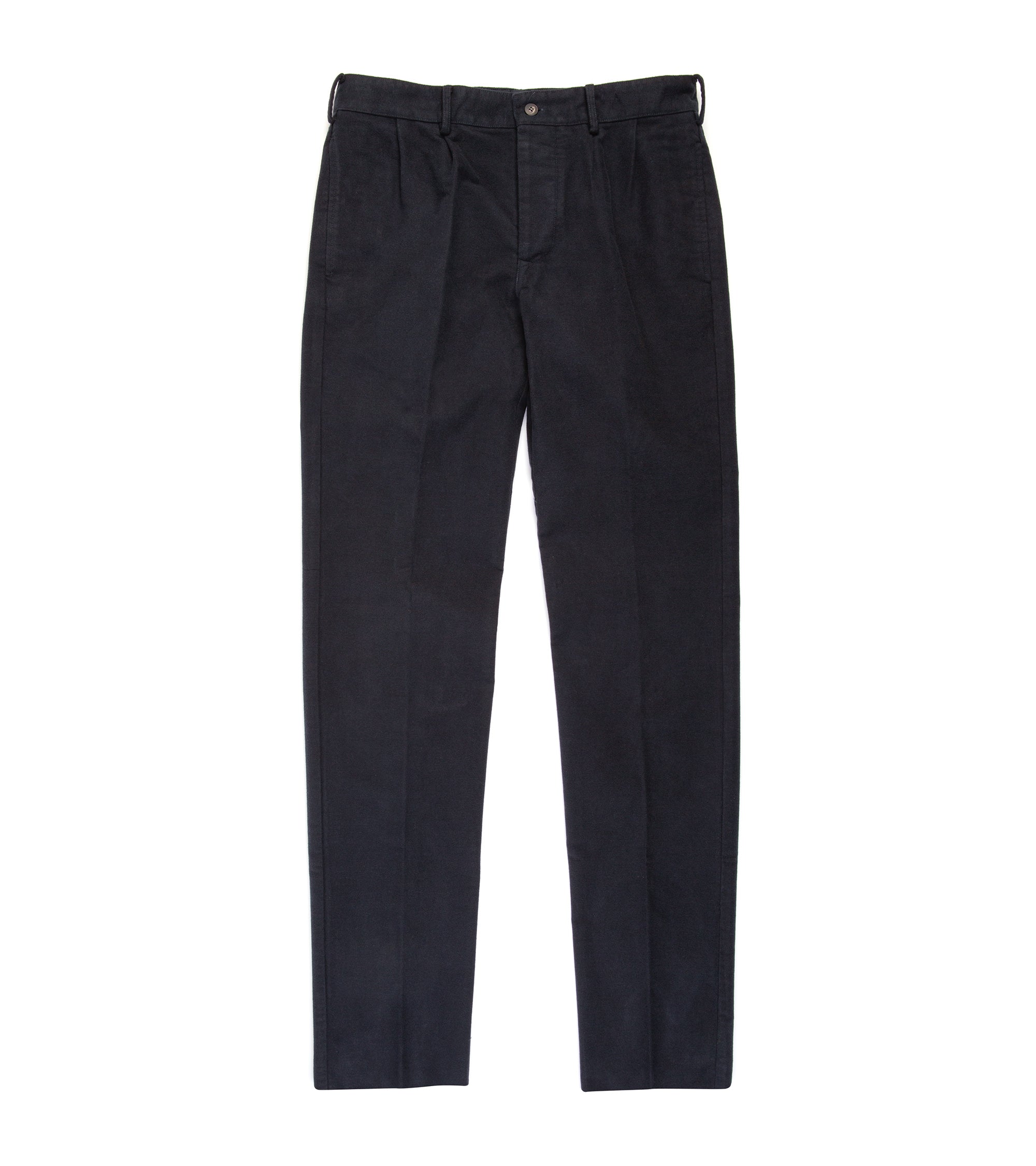 Doppiaa Aalghero Moleskin Pleated Trousers: Navy