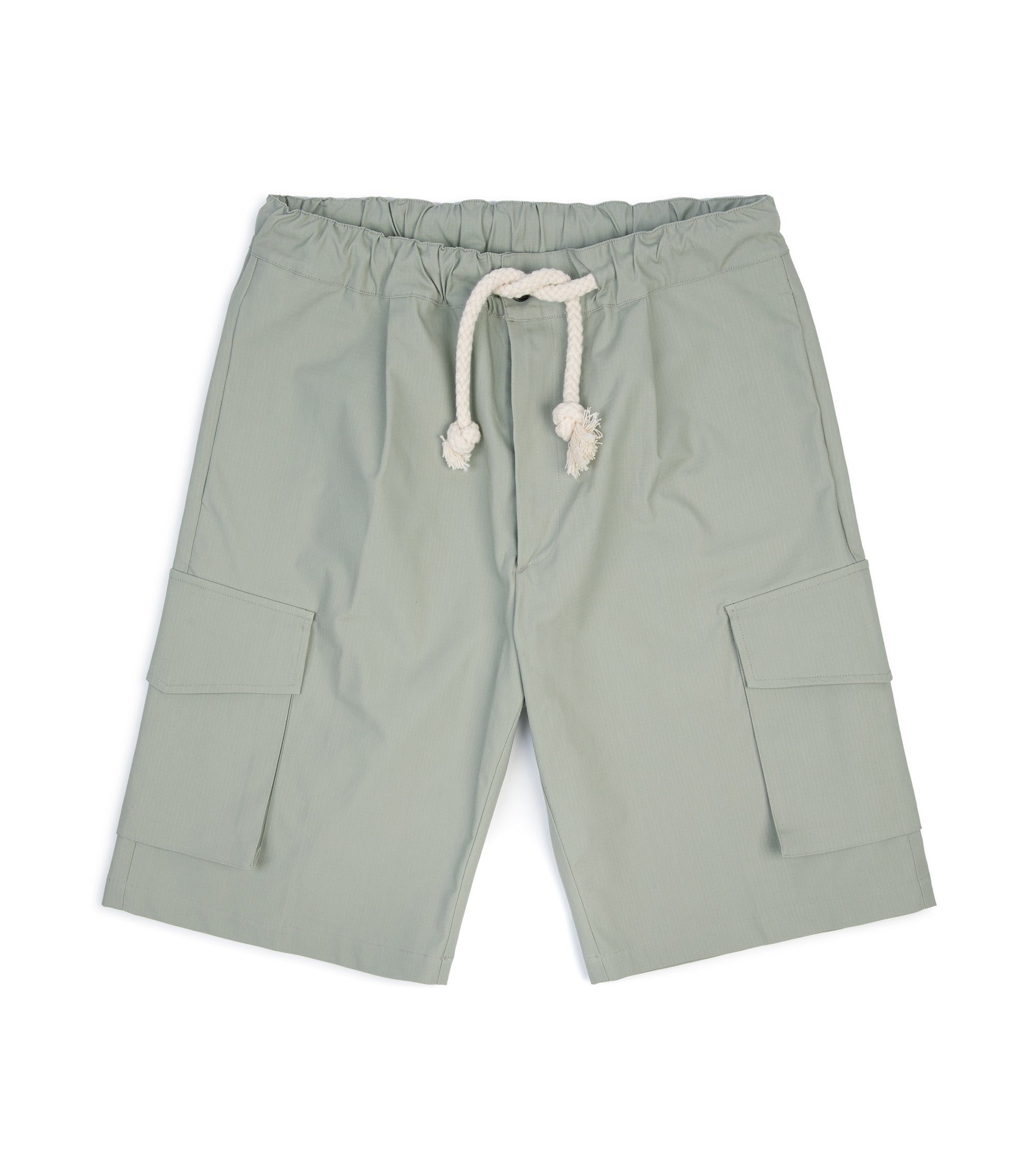 Doppiaa Aartio Cotton Ripstop Cargo Shorts: Green